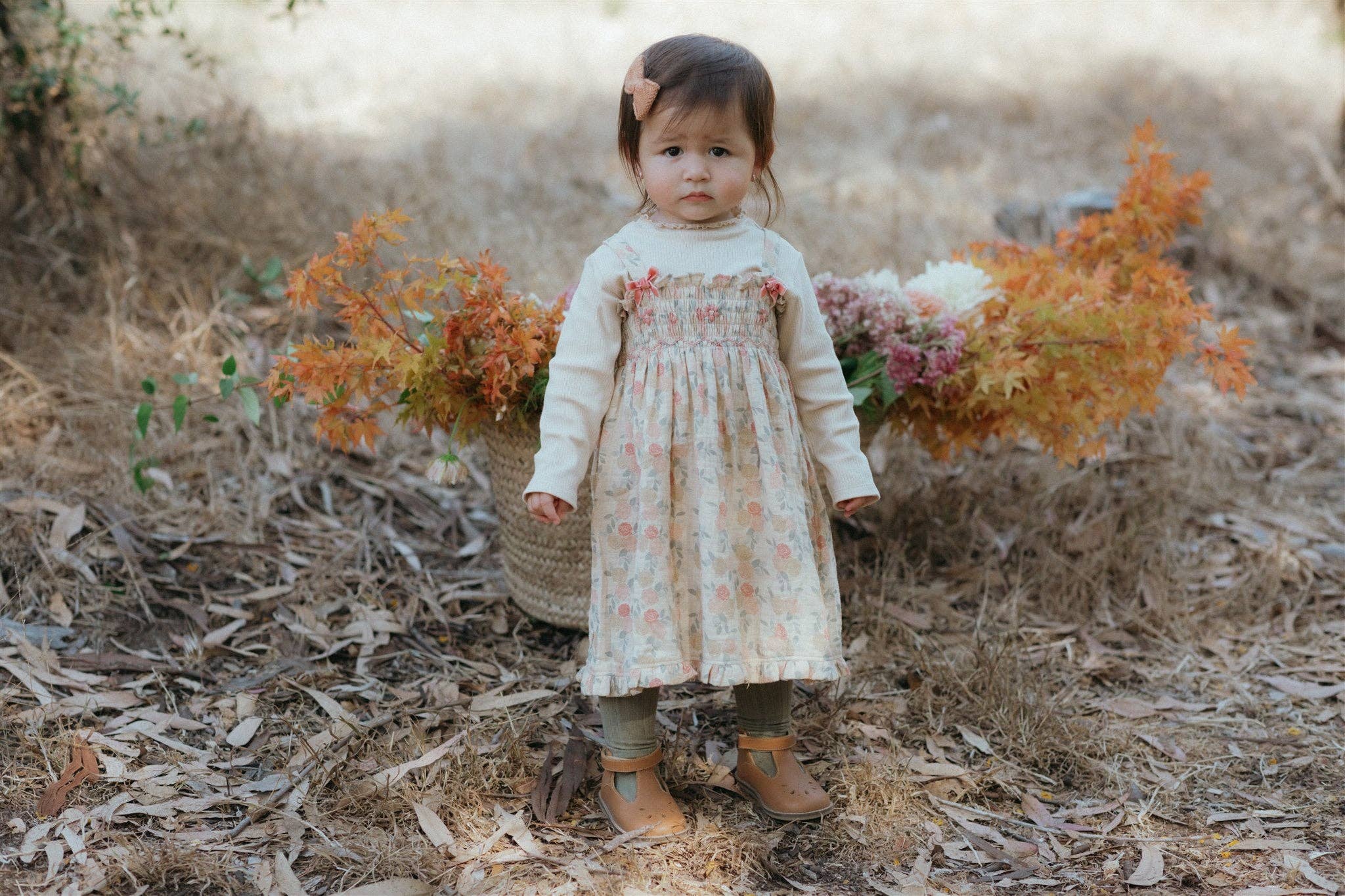 Smock Dress | Dusty Pink Roses