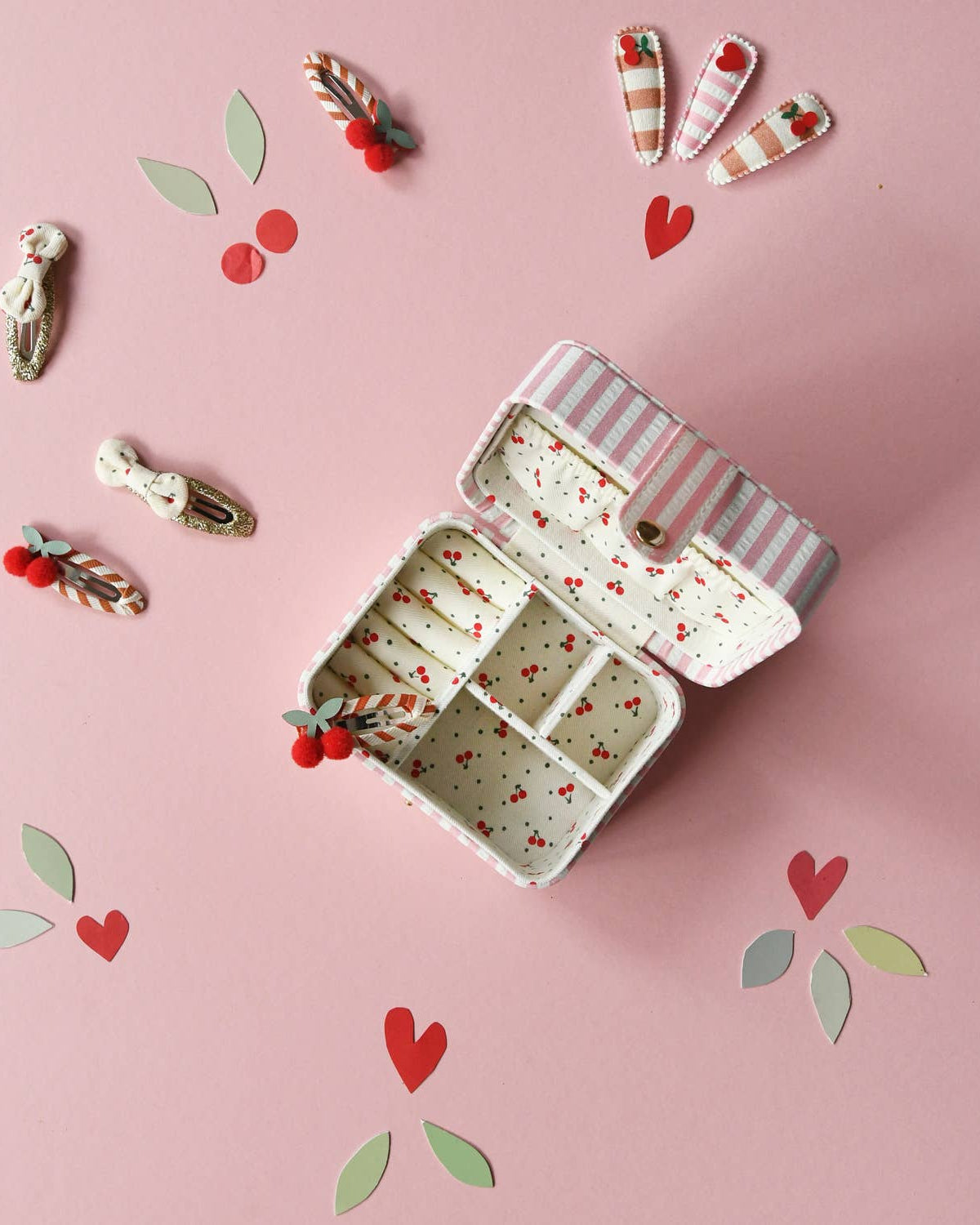 Stripy Cherry Jewelry Box