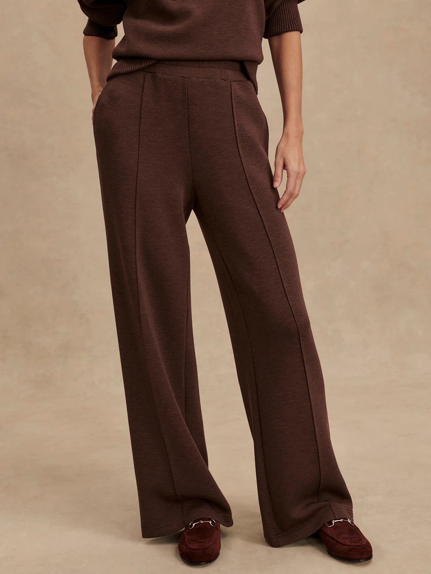 The Wide Leg Pant 28 | Coffee Bean Marl