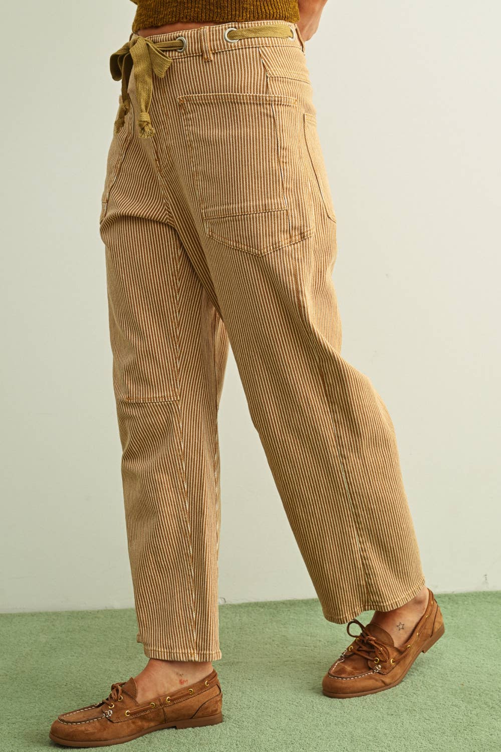 Striped Coastal Barrel Pants
