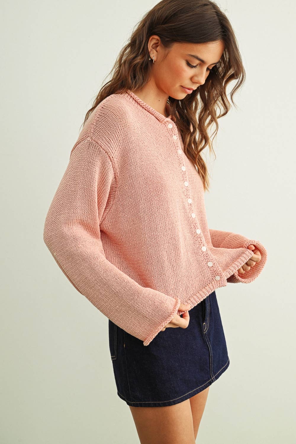 Lightweight Rose Beach Cardigan
