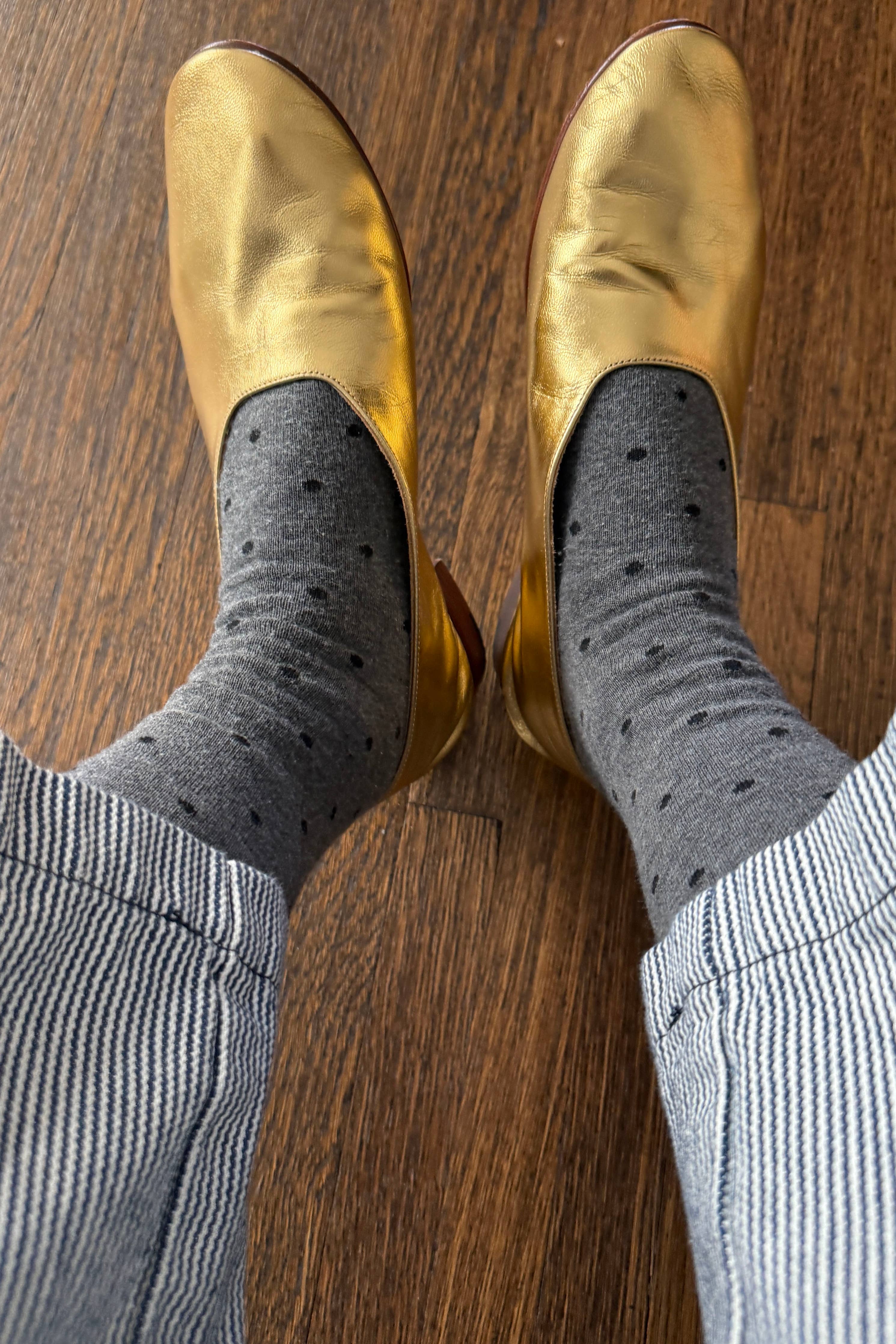 Sneaker Socks Polka Dot | Charcoal Black