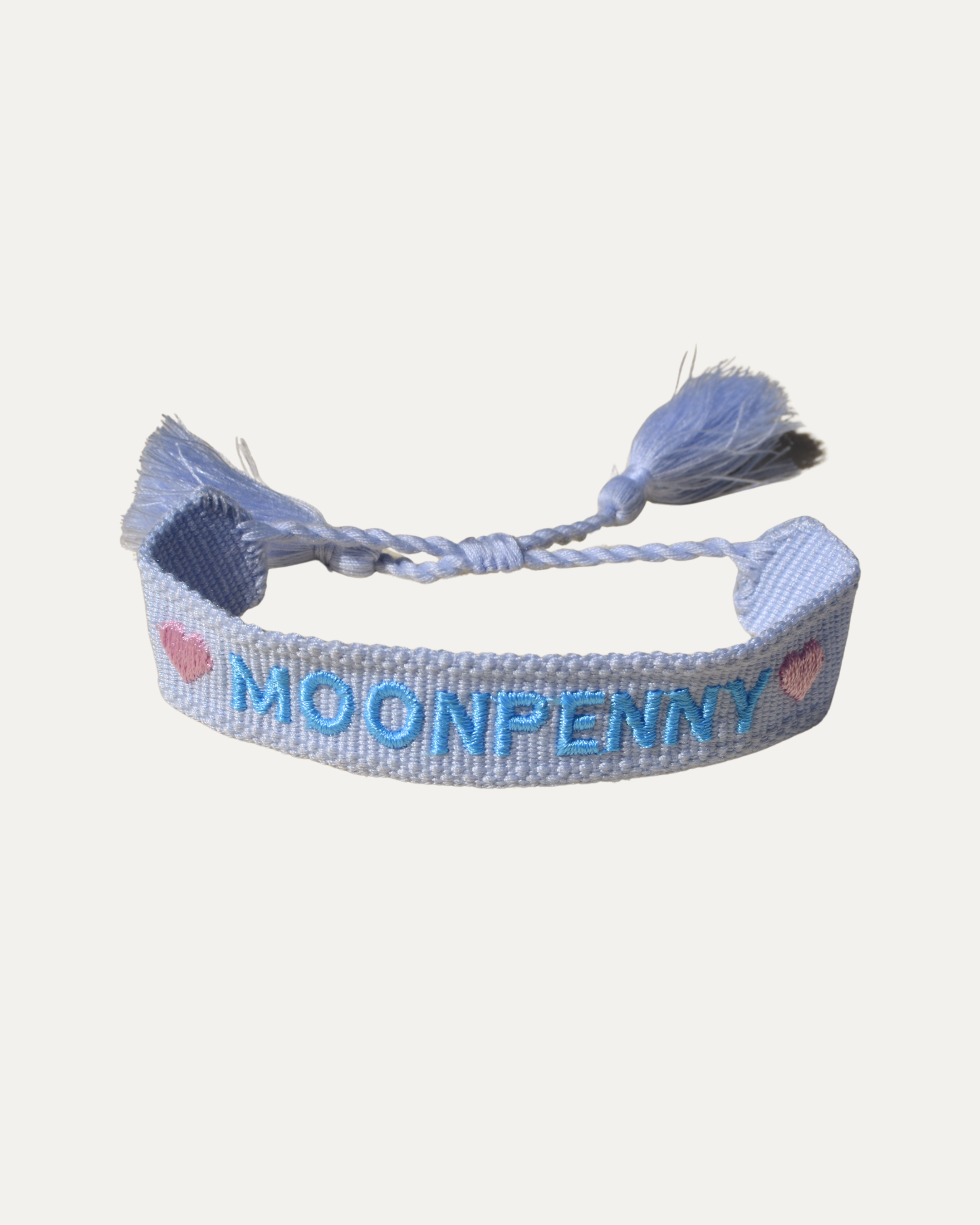 Moonpenny Woven Bracelet | Blue Hearts