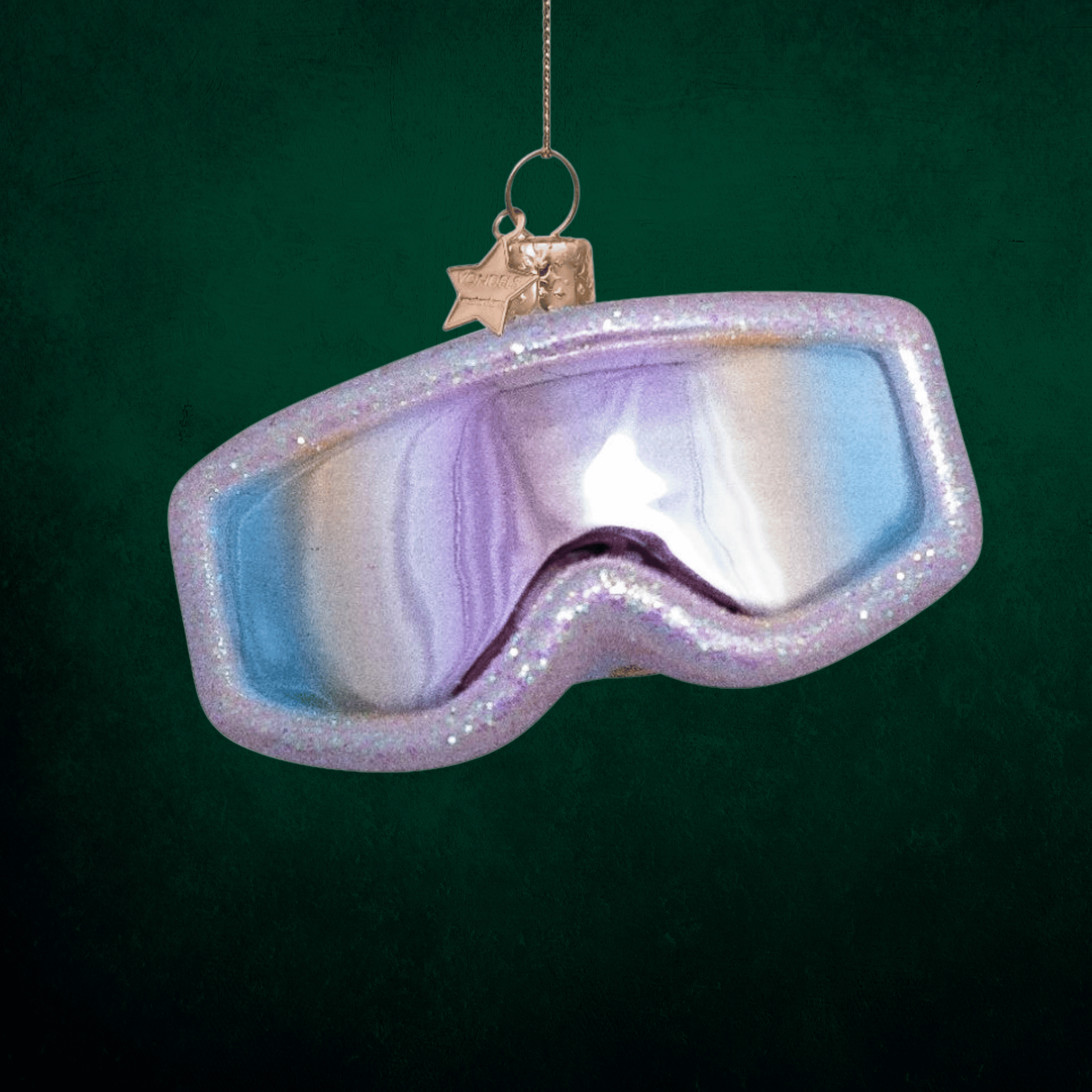 Pink Oil Ski Goggles Ornament