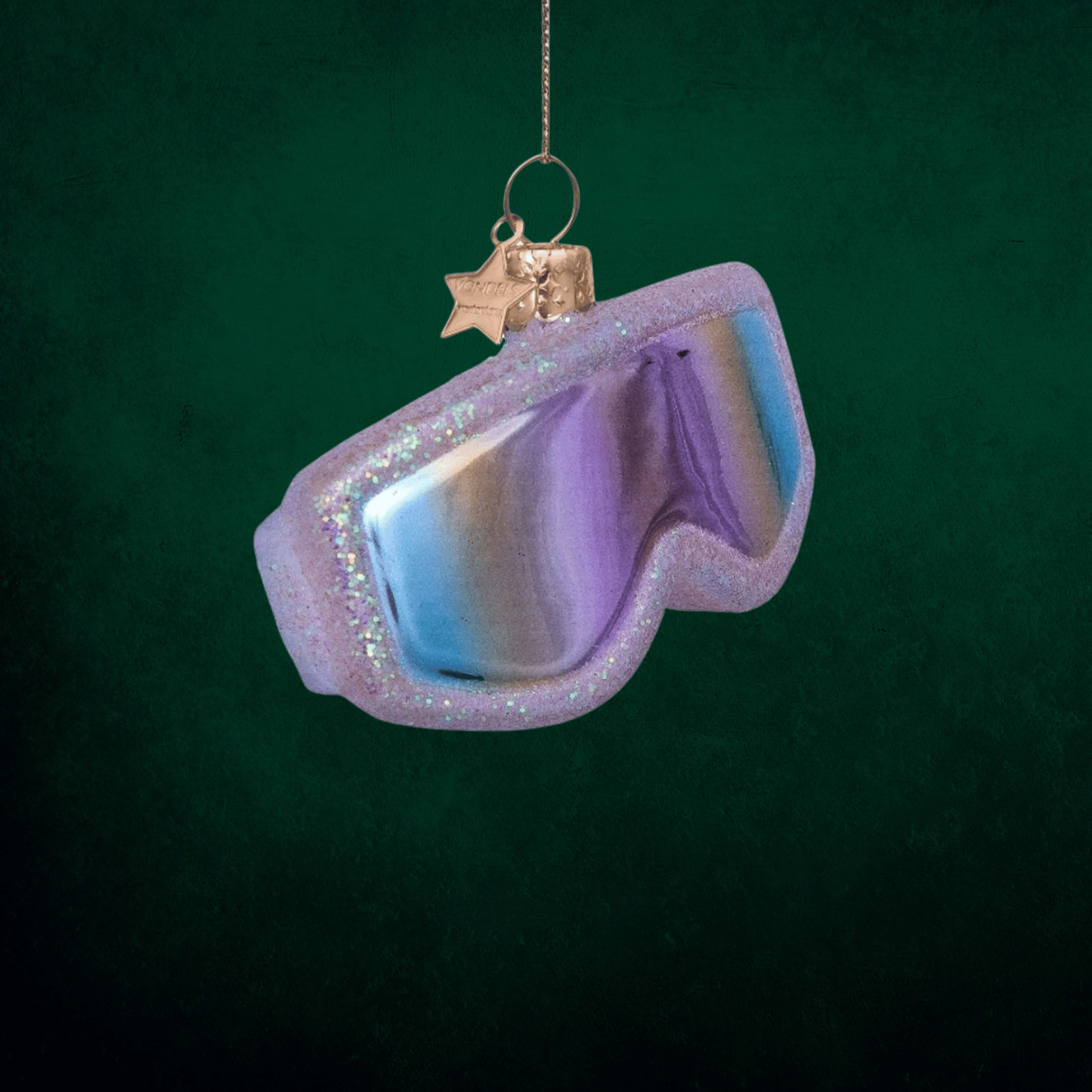 Pink Oil Ski Goggles Ornament
