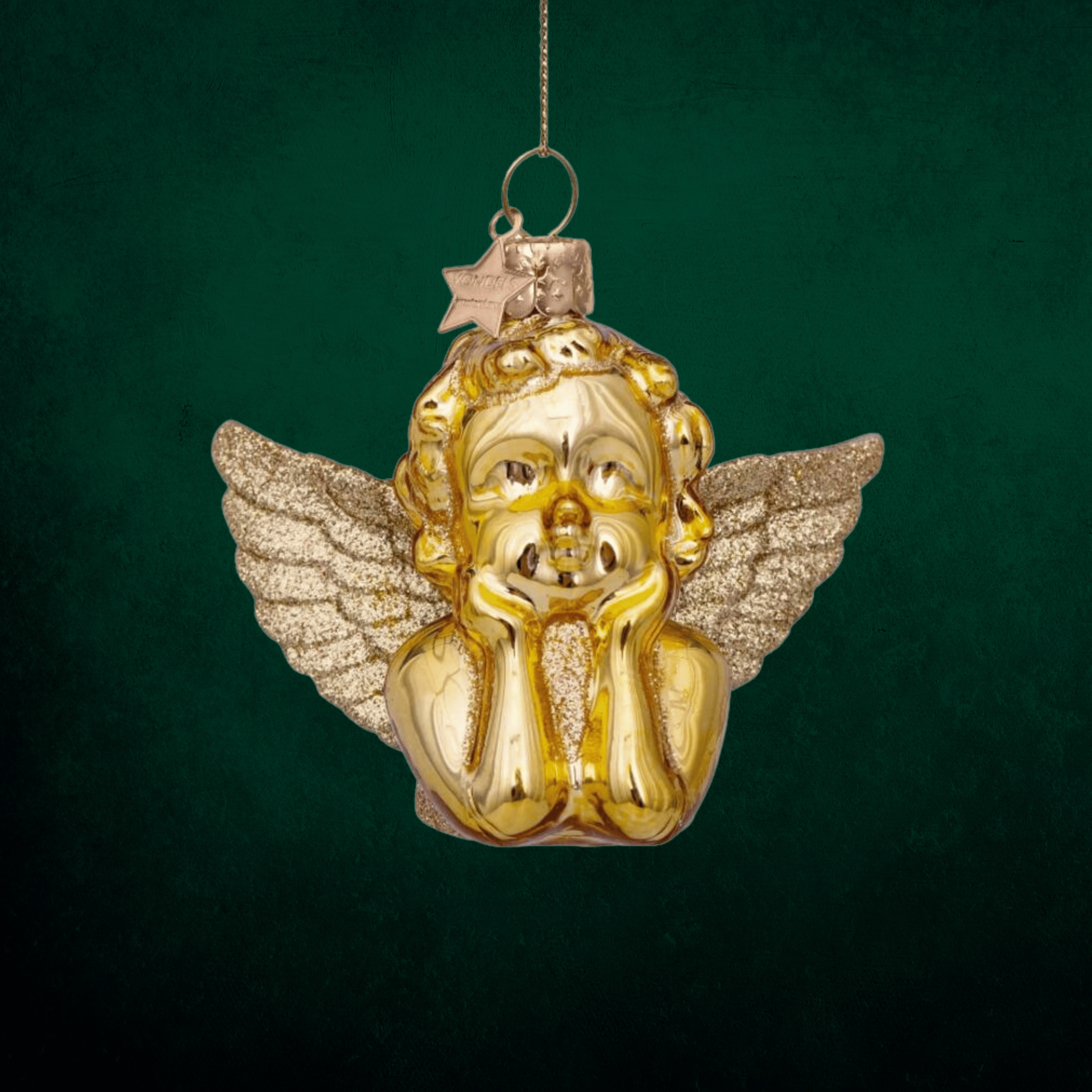Shiny Gold Angel Ornament