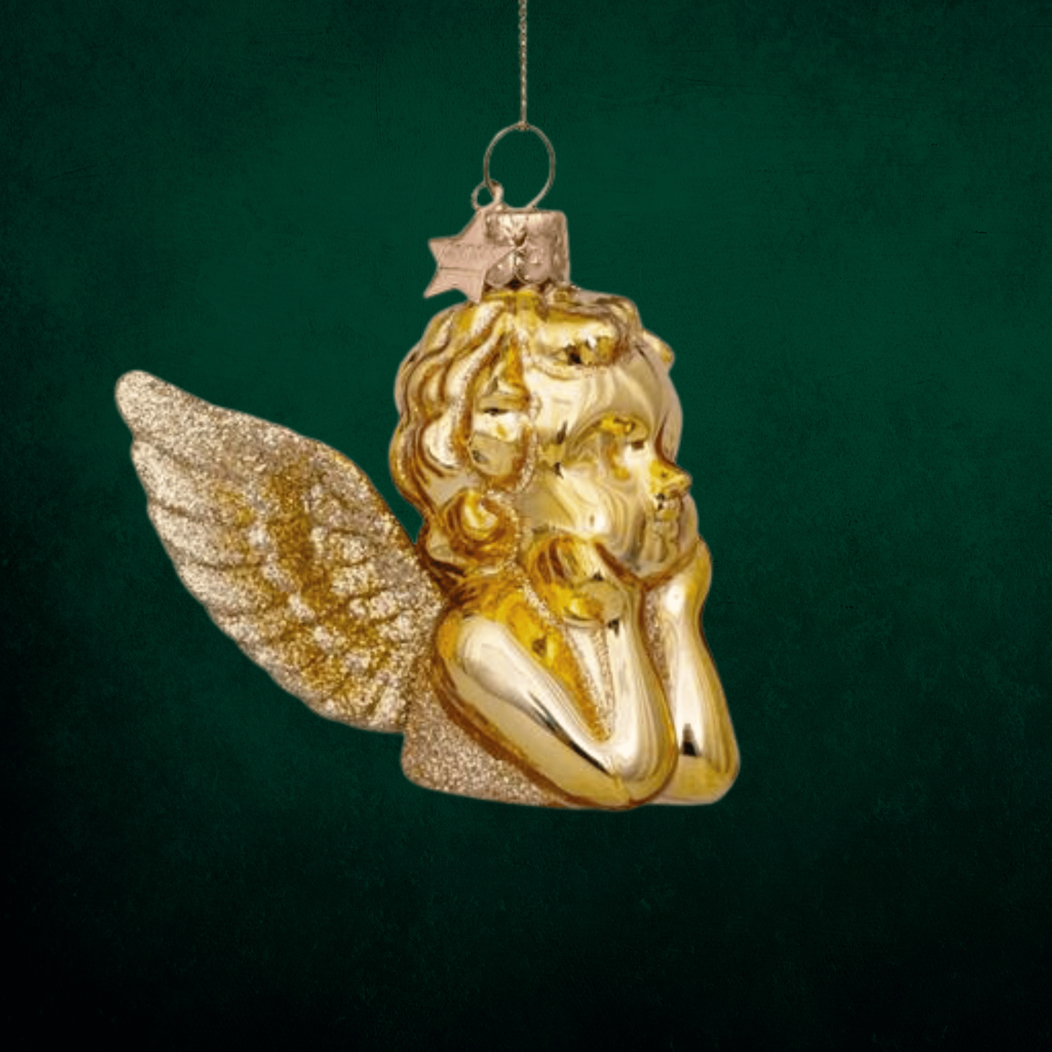 Shiny Gold Angel Ornament