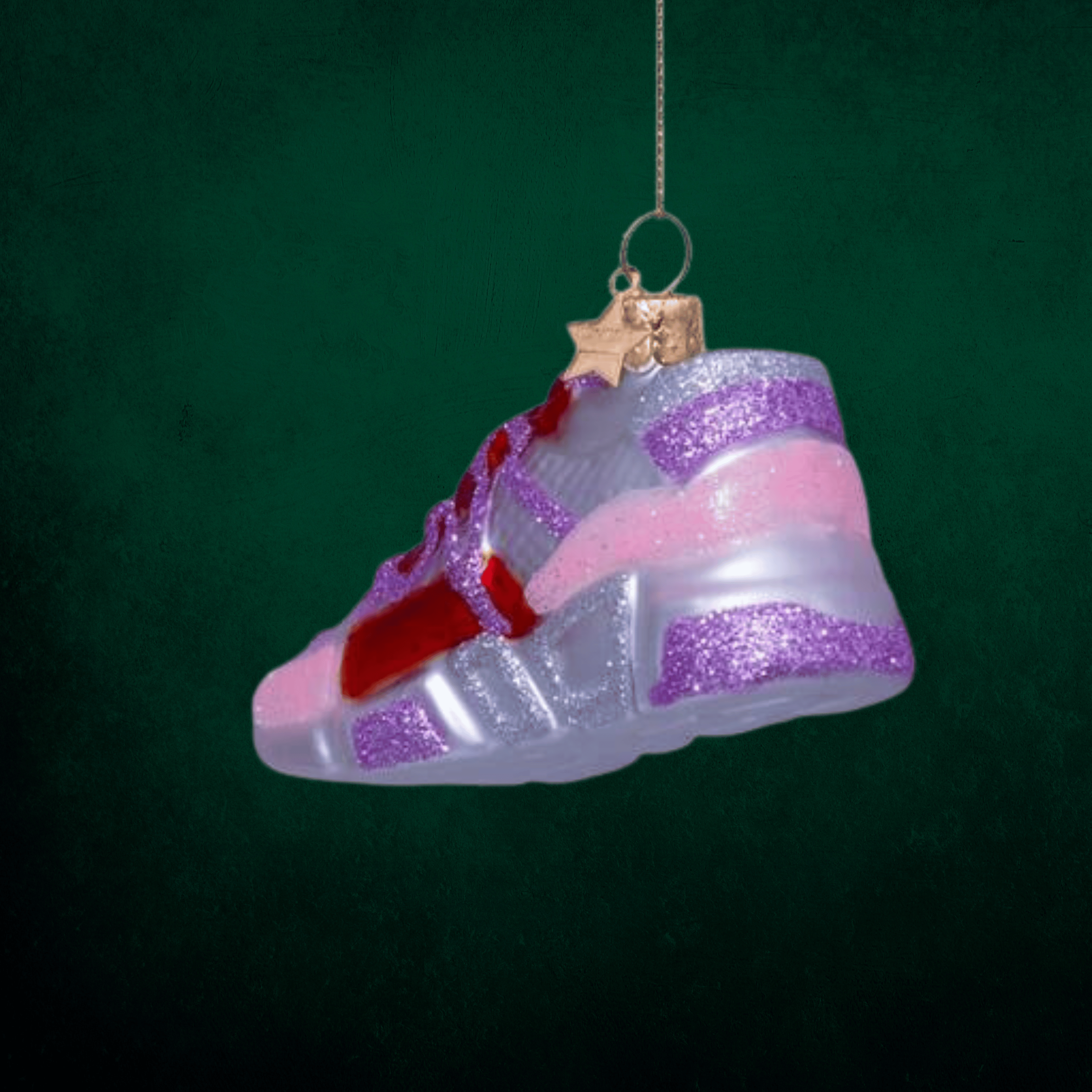 Pink Red Sneaker Ornament