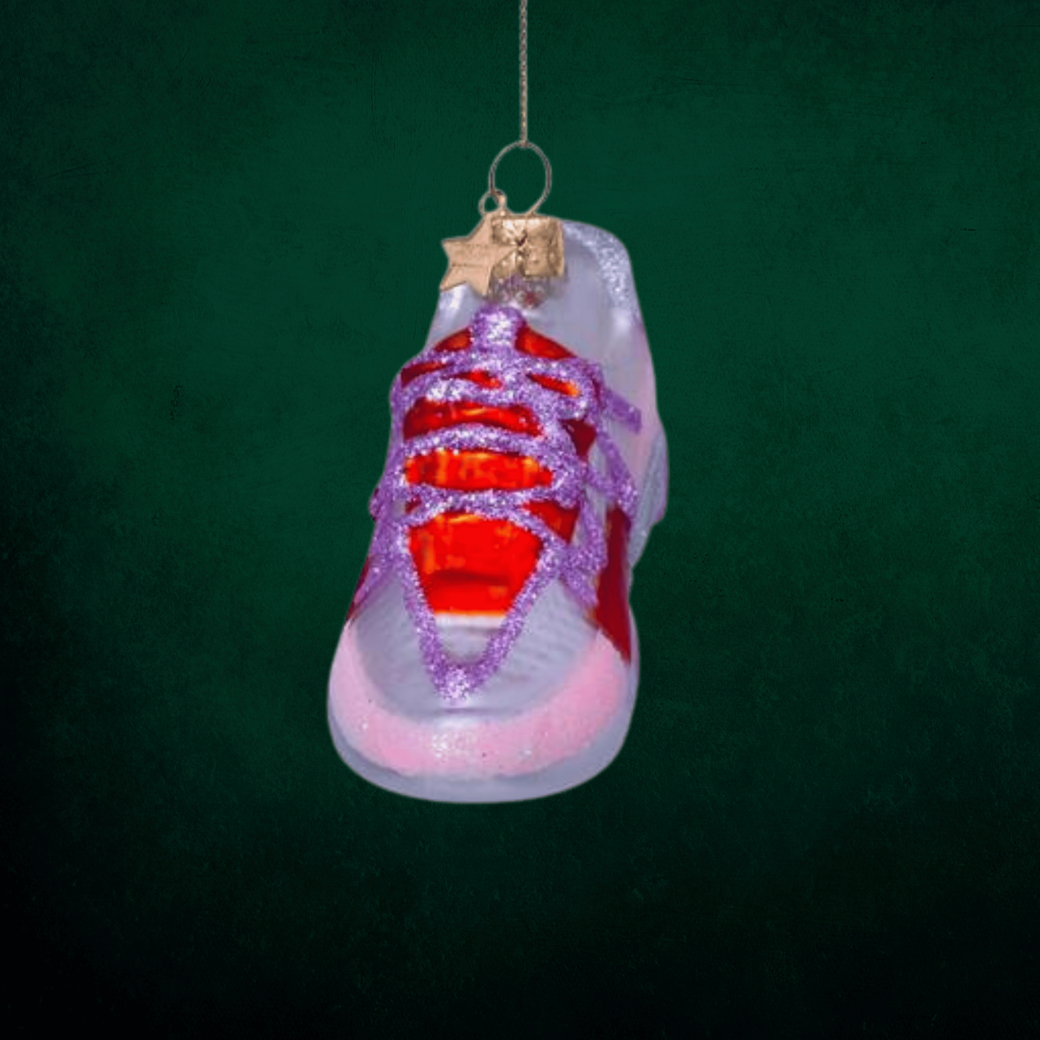 Pink Red Sneaker Ornament