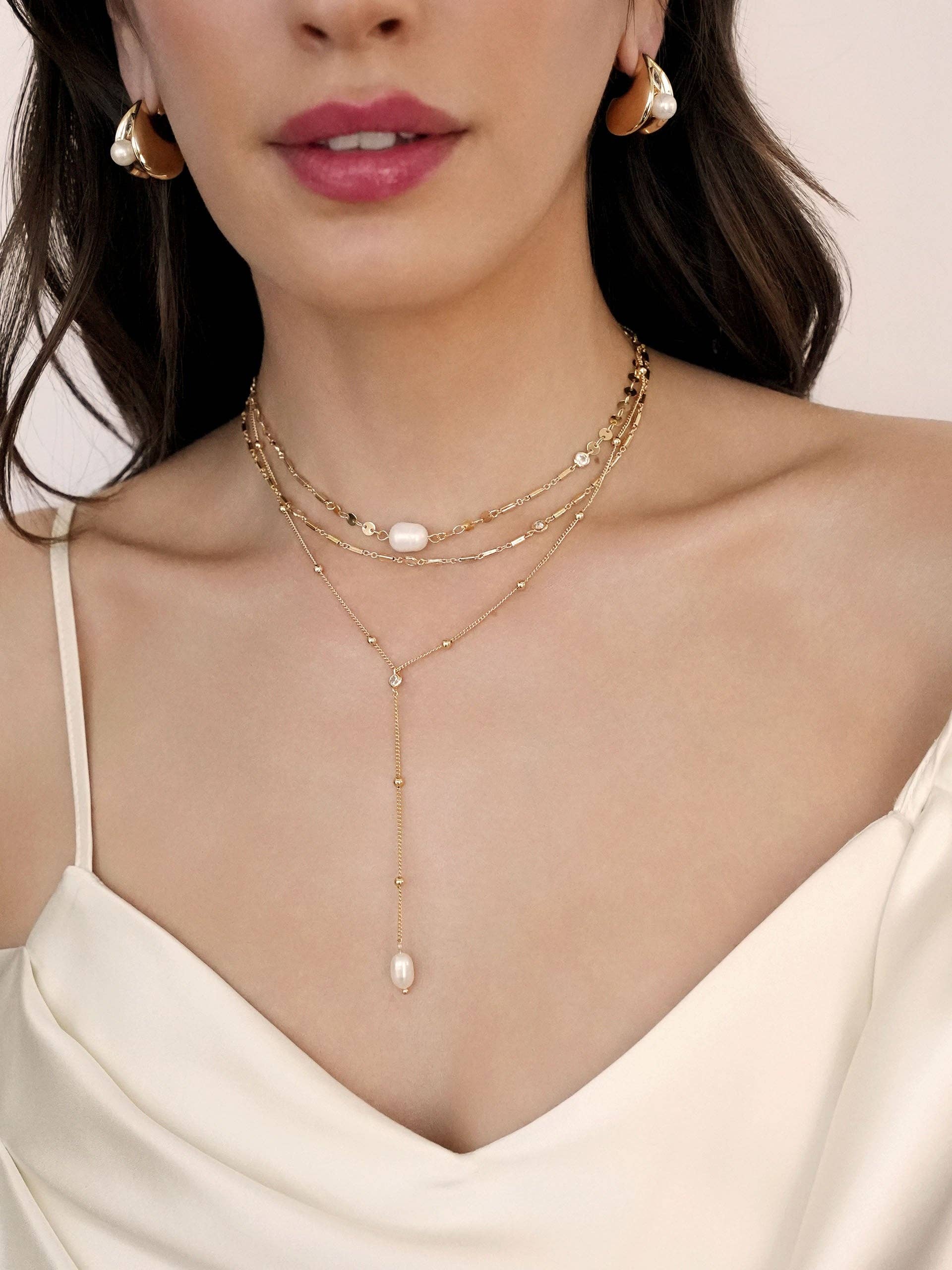 Forever Falling Pearl Lariat
