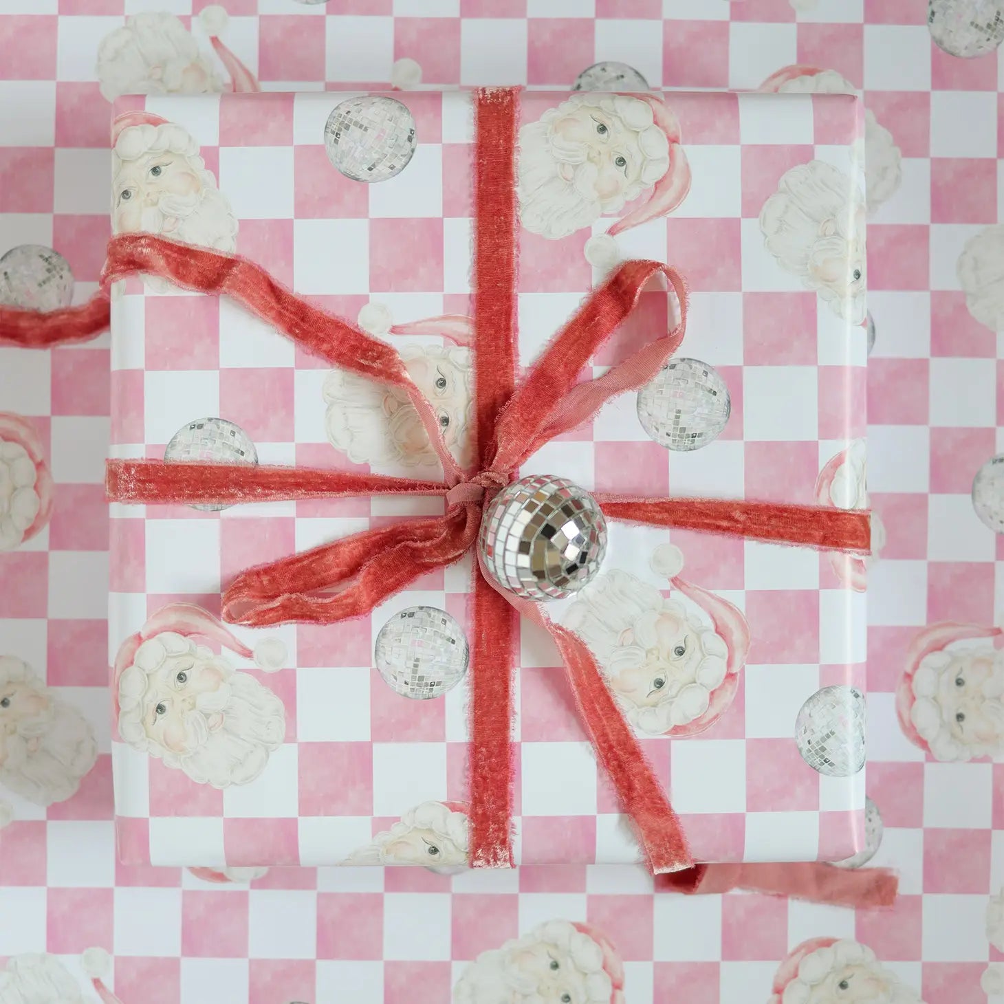 Disco Santa Claus Gift Wrap