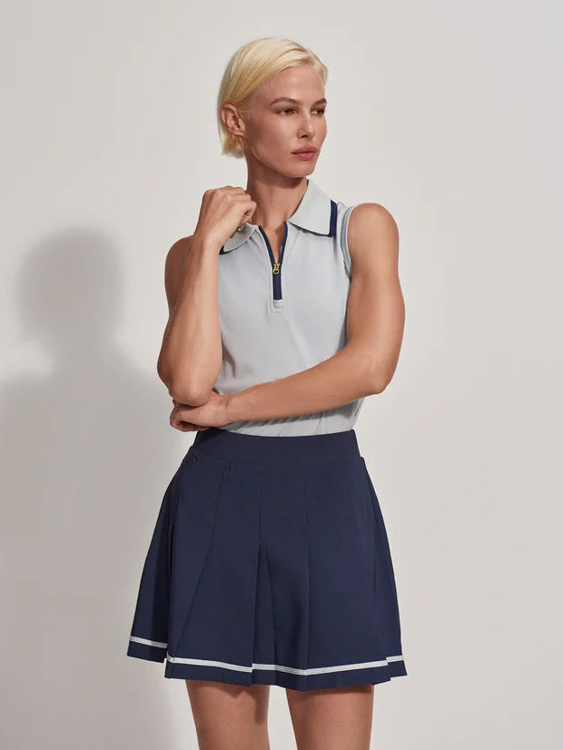 Clarendon High Rise Skort 16" in Blue Nights