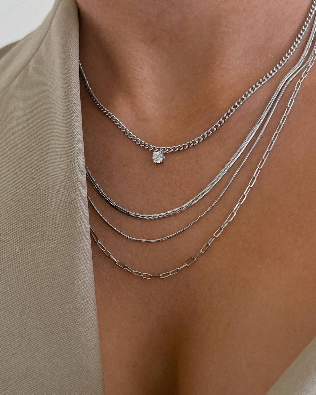 Bardot Stud Charm Necklace
