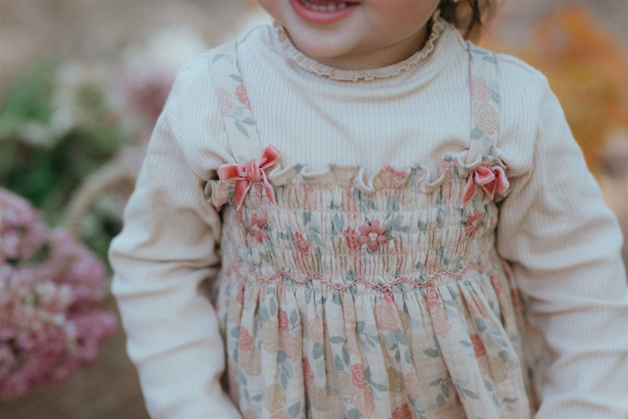 Smock Dress | Dusty Pink Roses