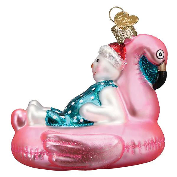Pool Float Snowman Ornament