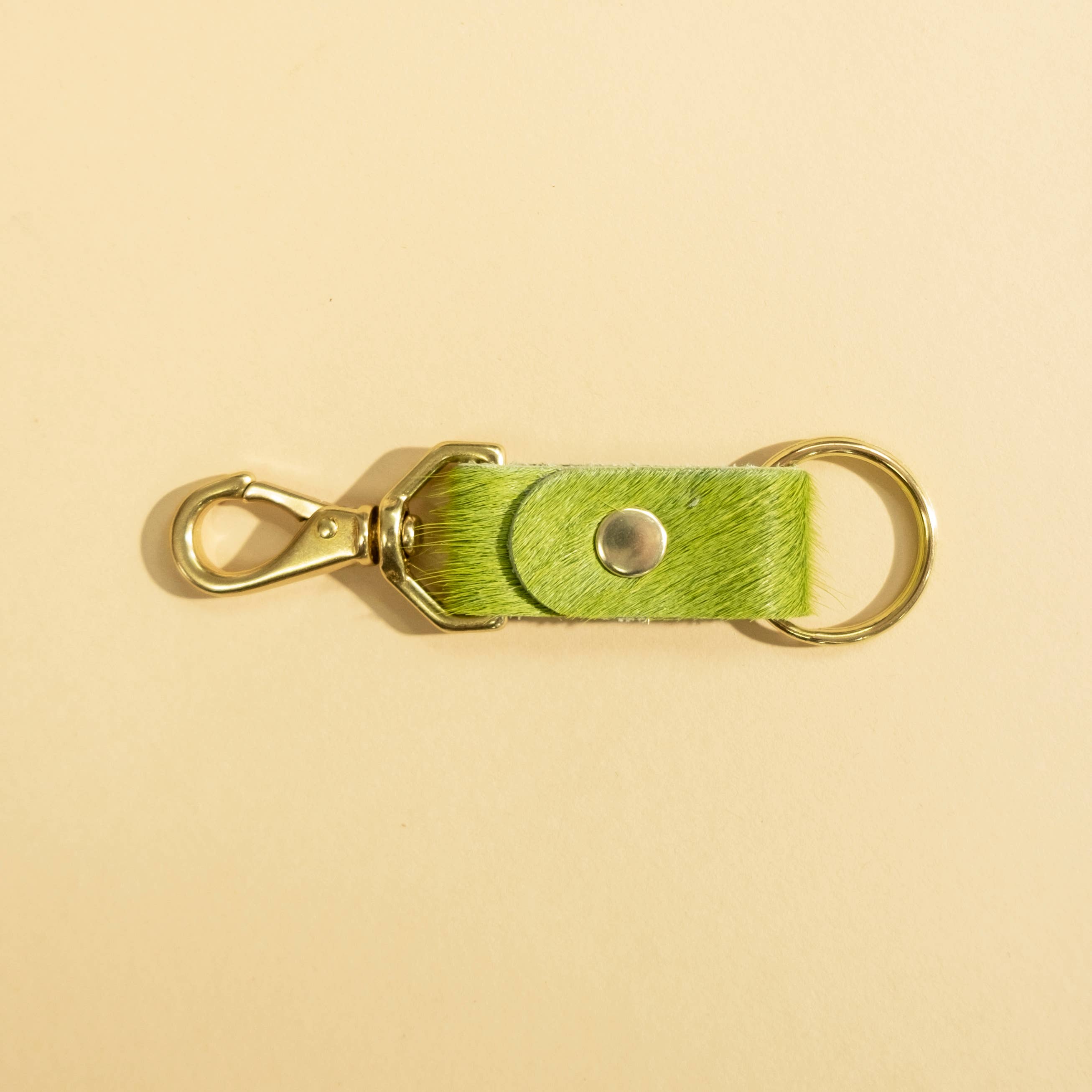 Keychain | Lime Hair on Hide