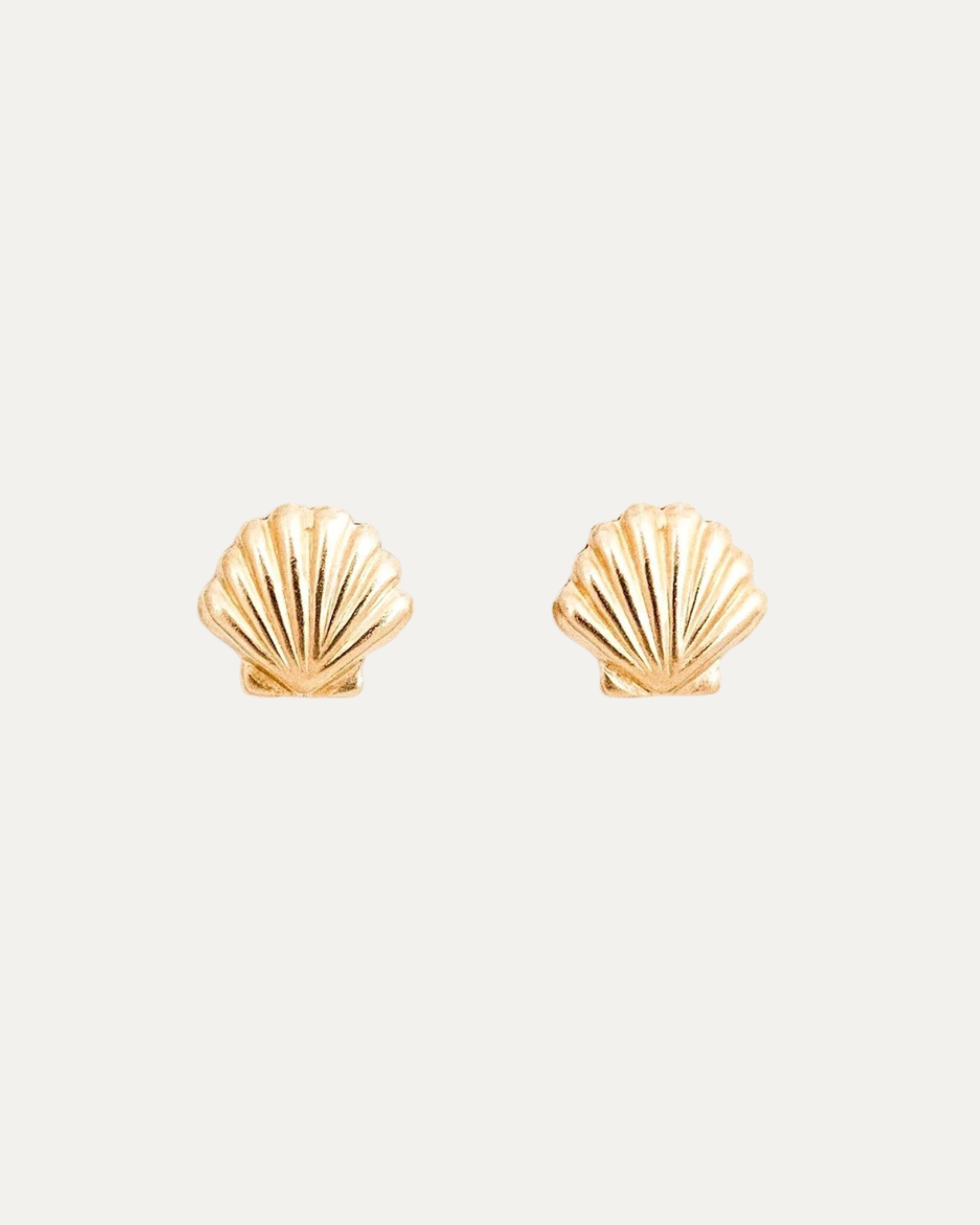 Fan Shell Stud | 18K Gold