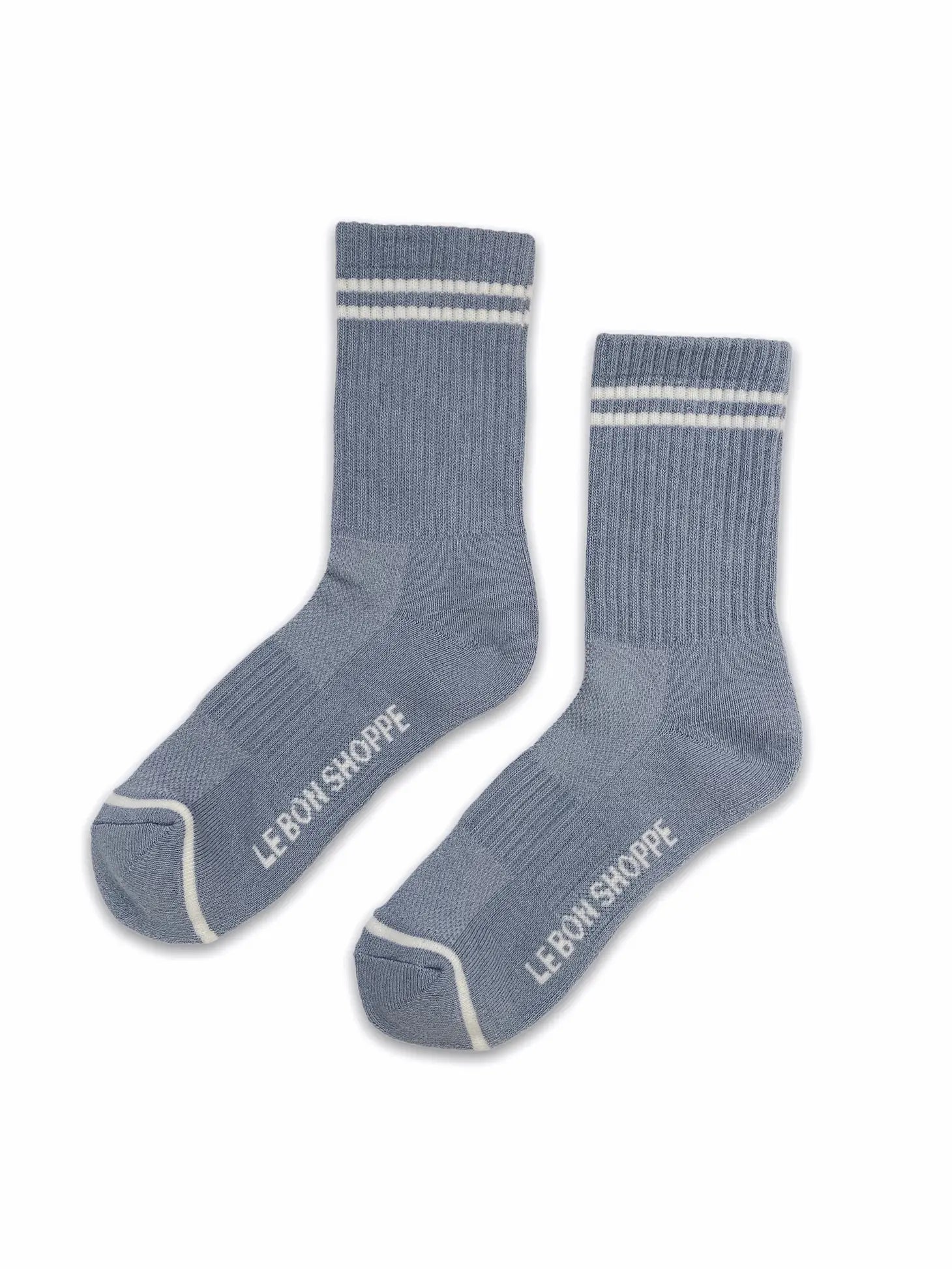 Boyfriend Socks in Blue Gray