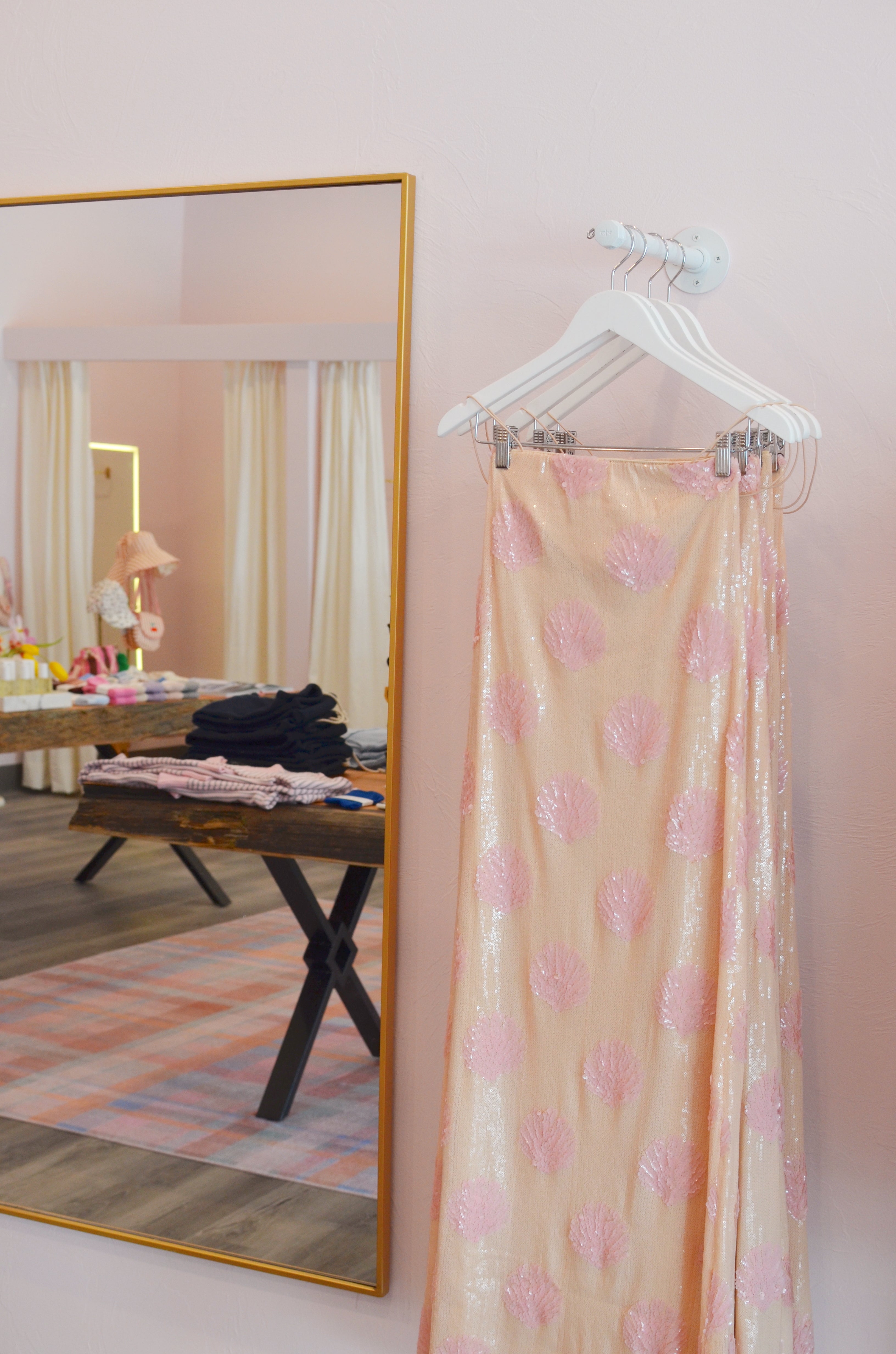 Lizzy Midi Dress | Shell Sequins