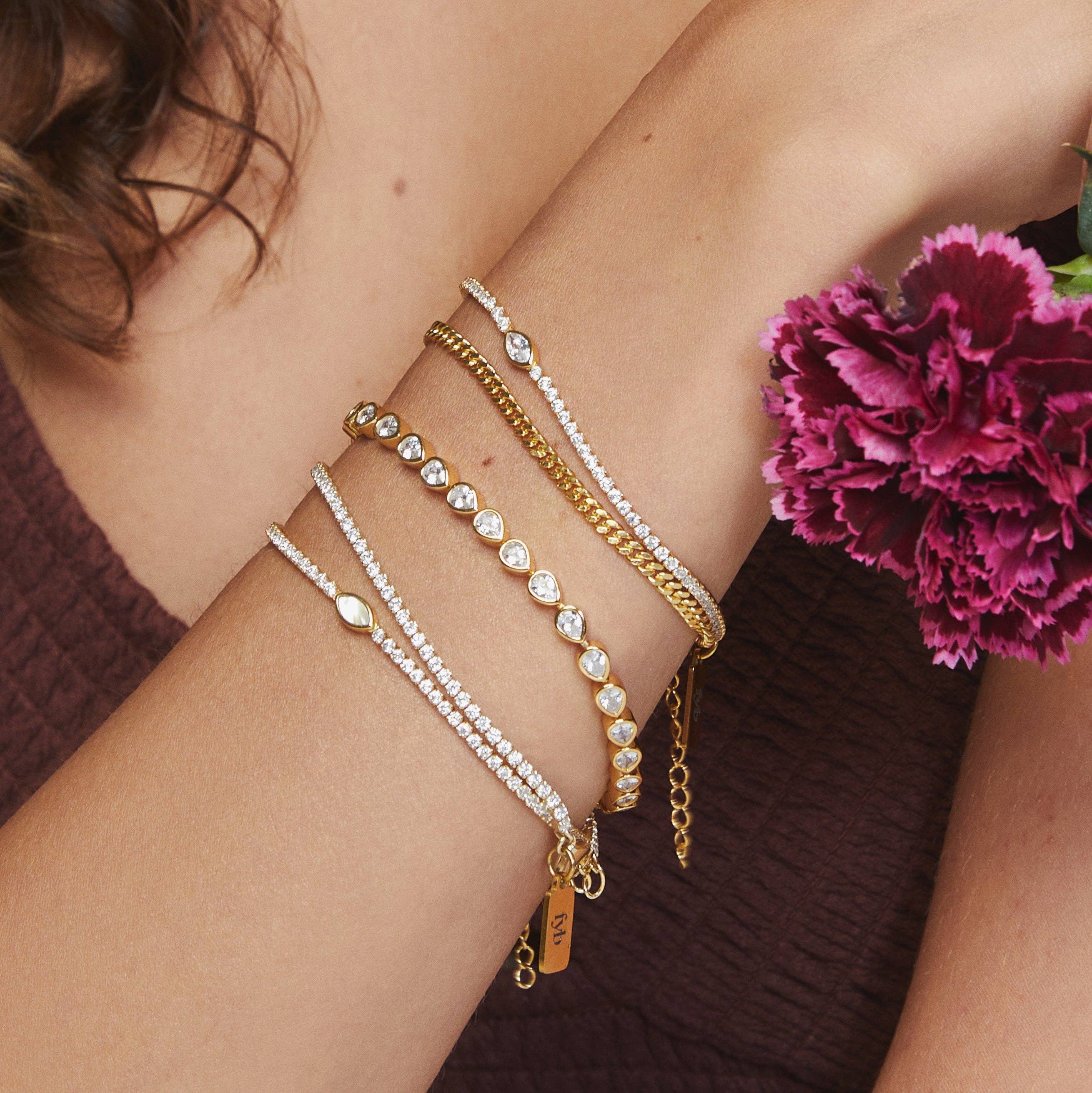 Diana Tennis Bracelet | Gold