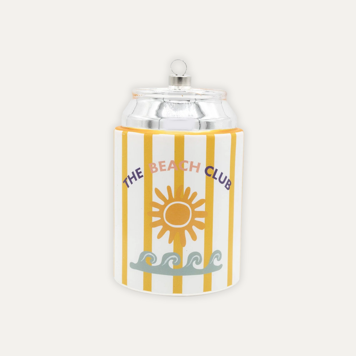 Beach Club Calling Glass Ornament
