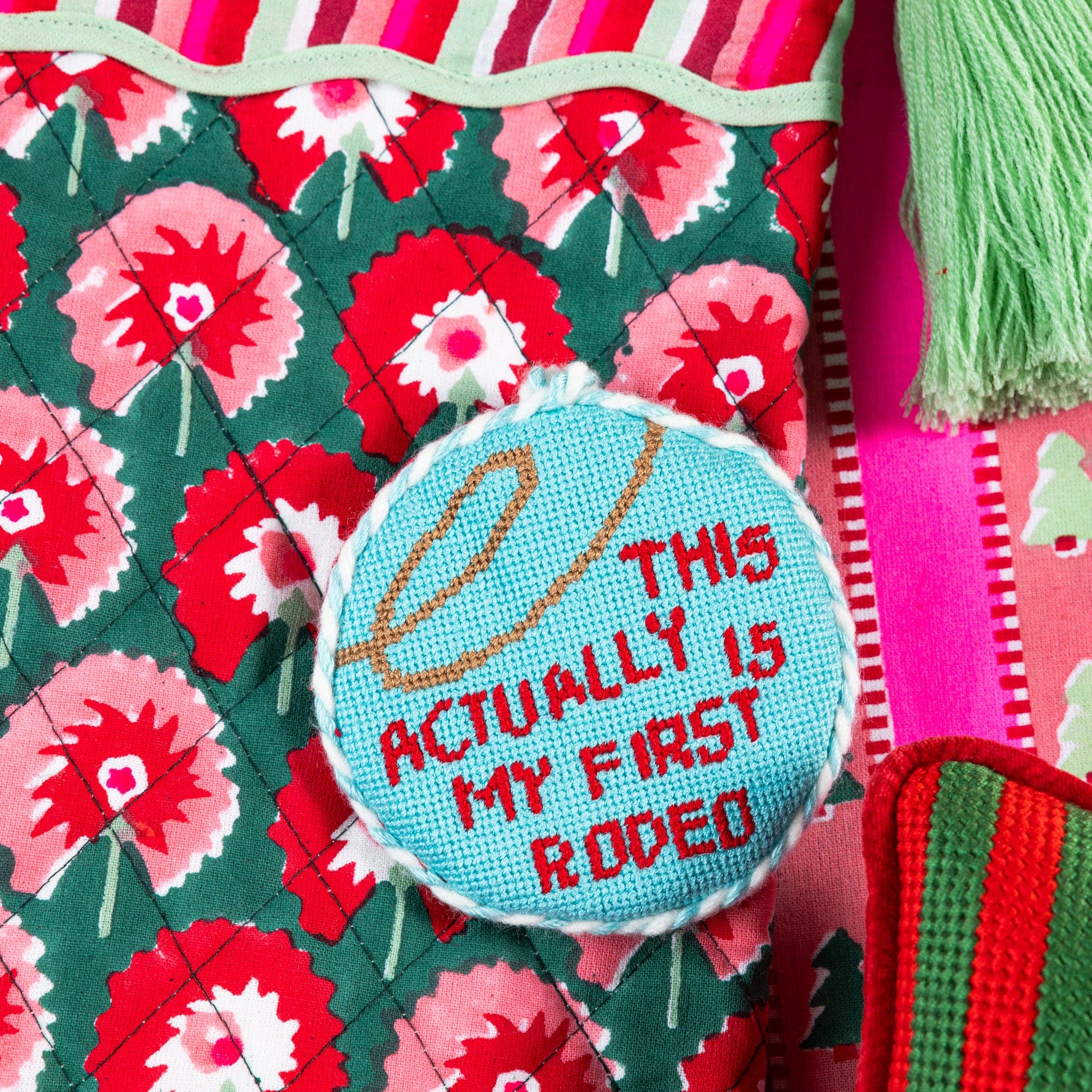 Needlepoint Ornament | First Rodeo
