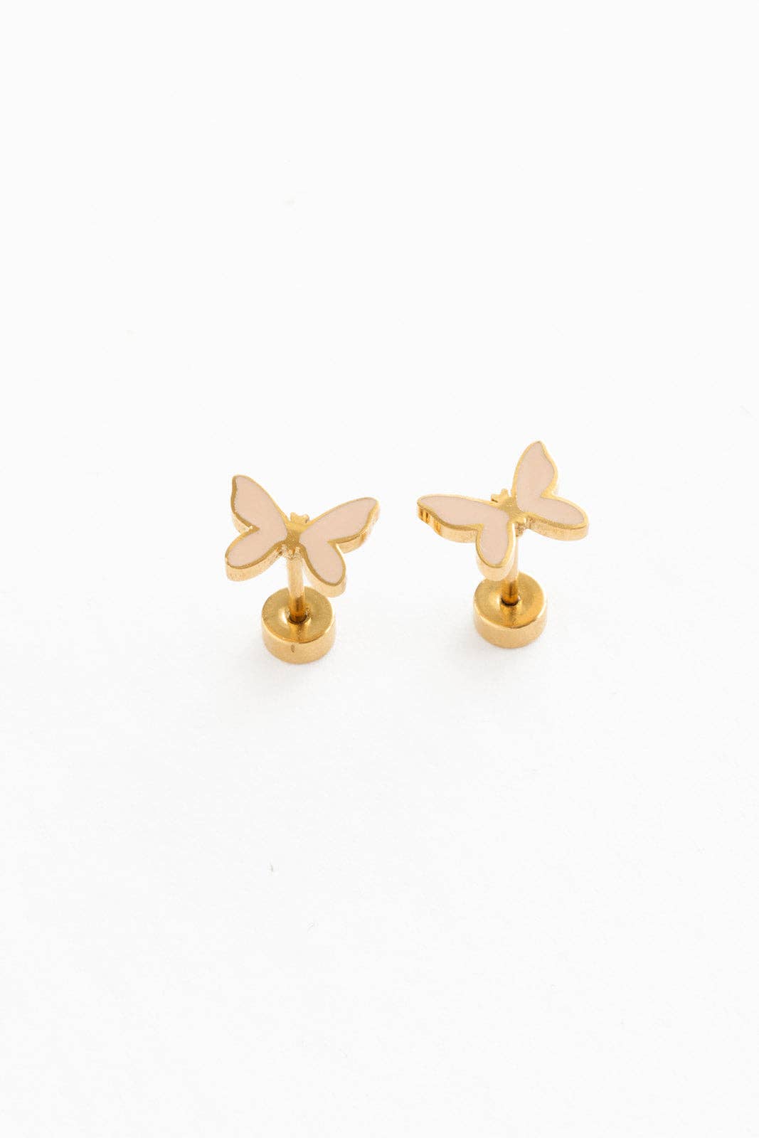 Blush Butterfly Studs