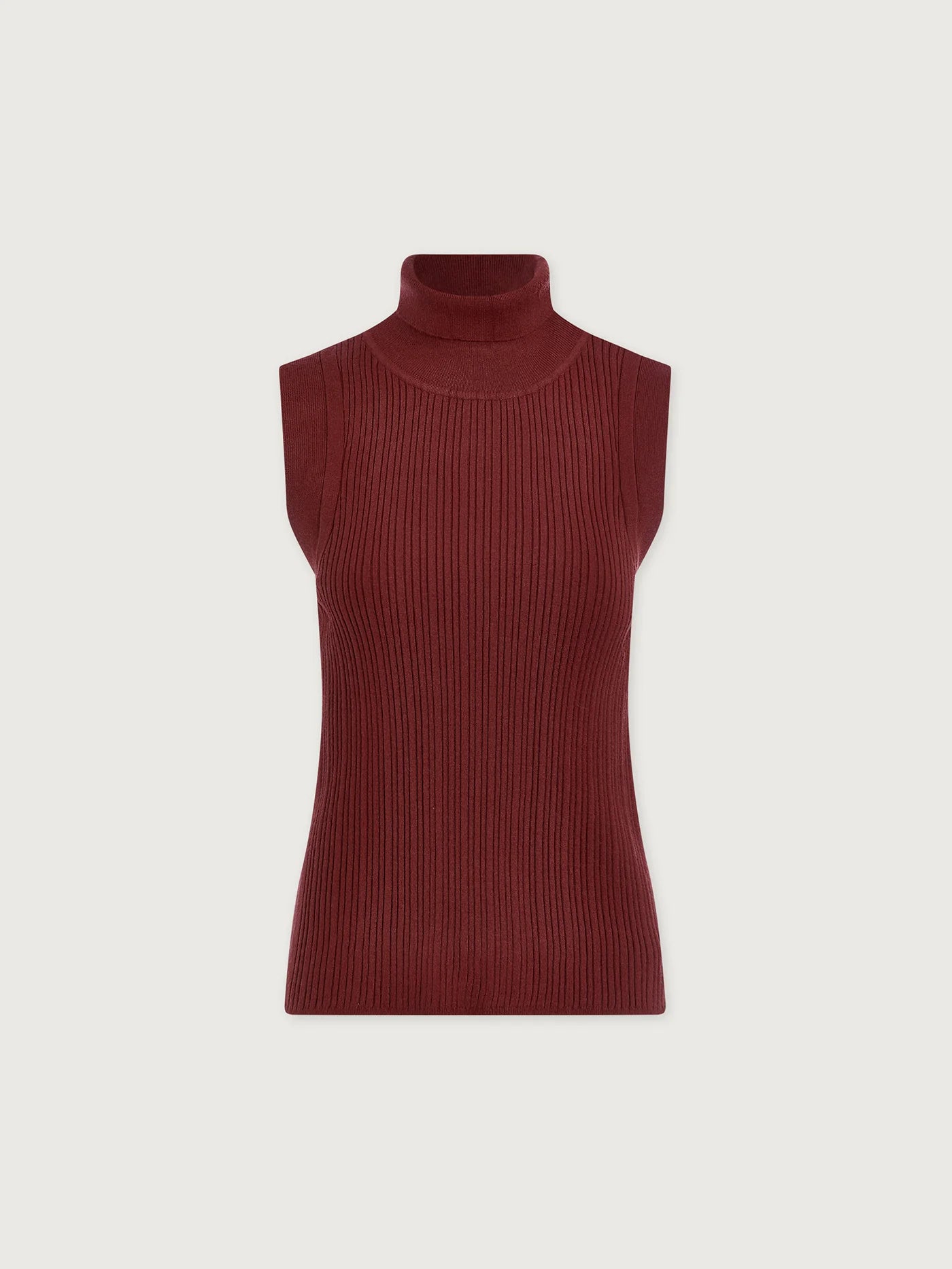 Anastasia Rib Knit Tank | New Maroon