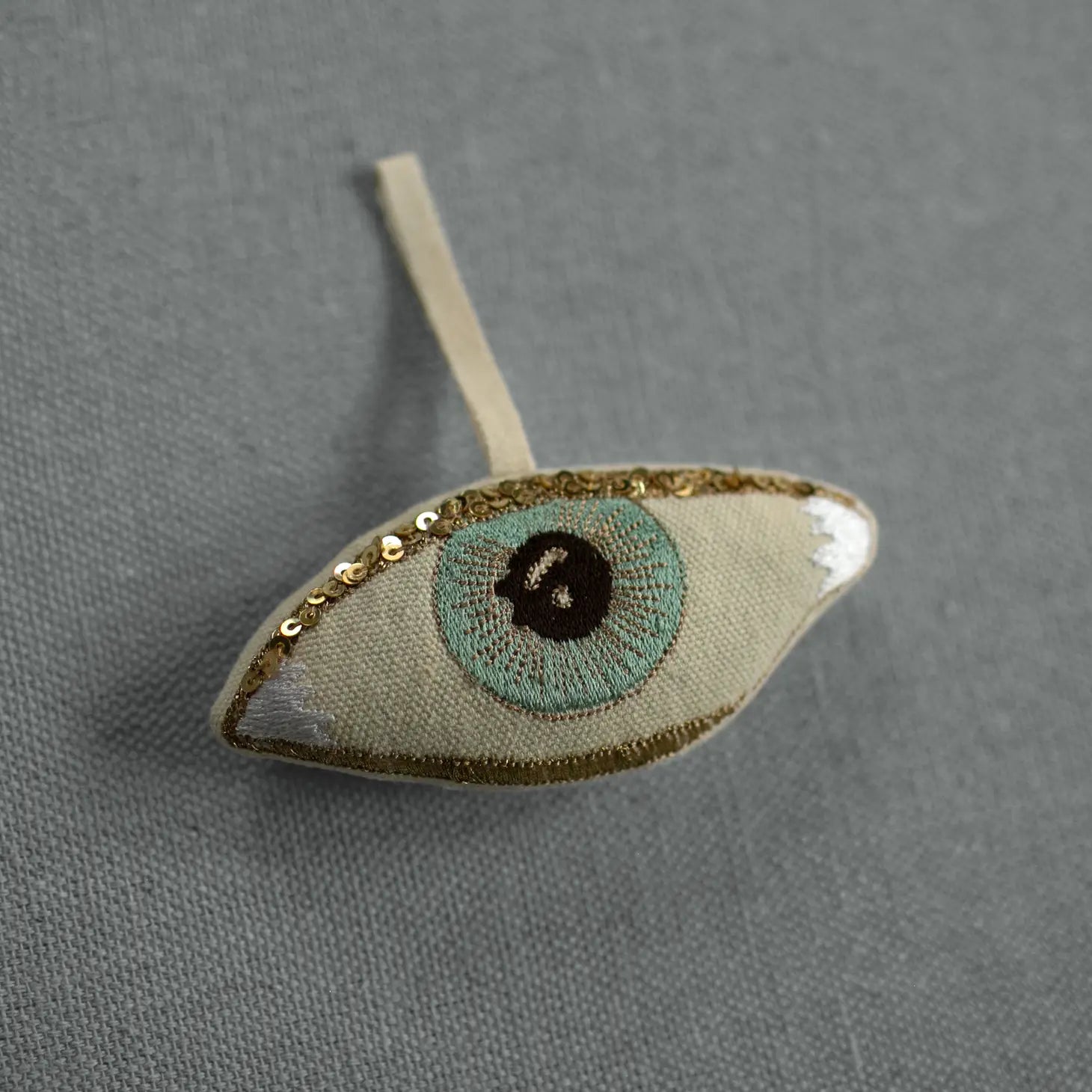 Cotton Evil Eye Ornament | Stuffed Lavender