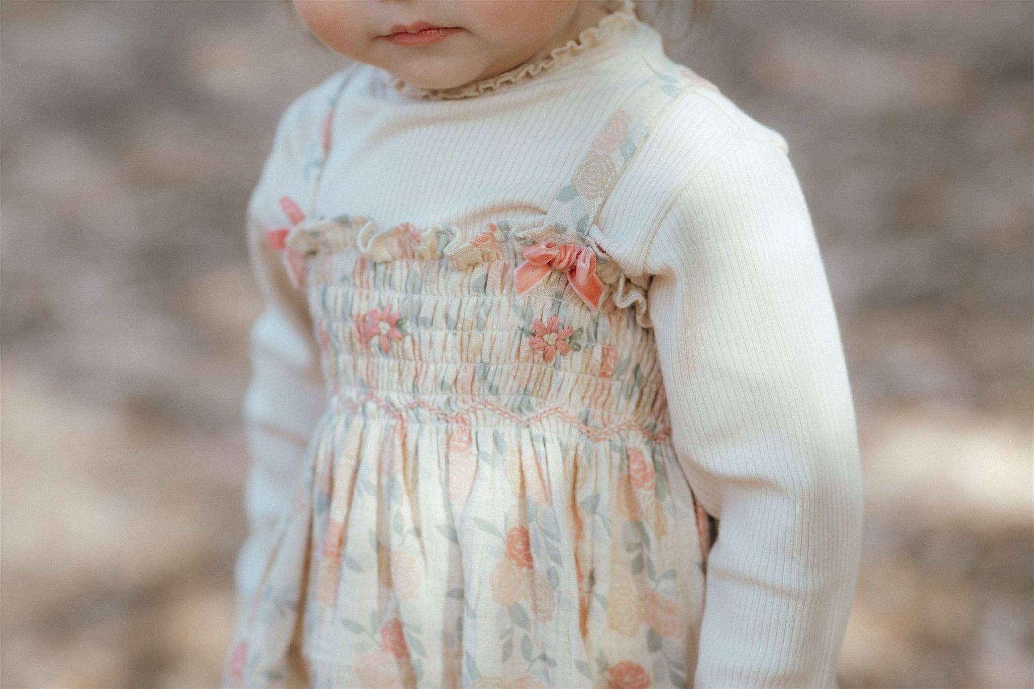 Smock Dress | Dusty Pink Roses