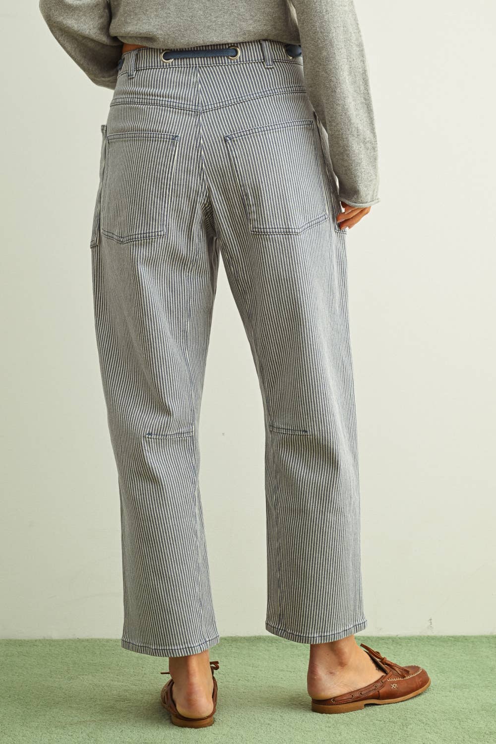 Striped Coastal Barrel Pants