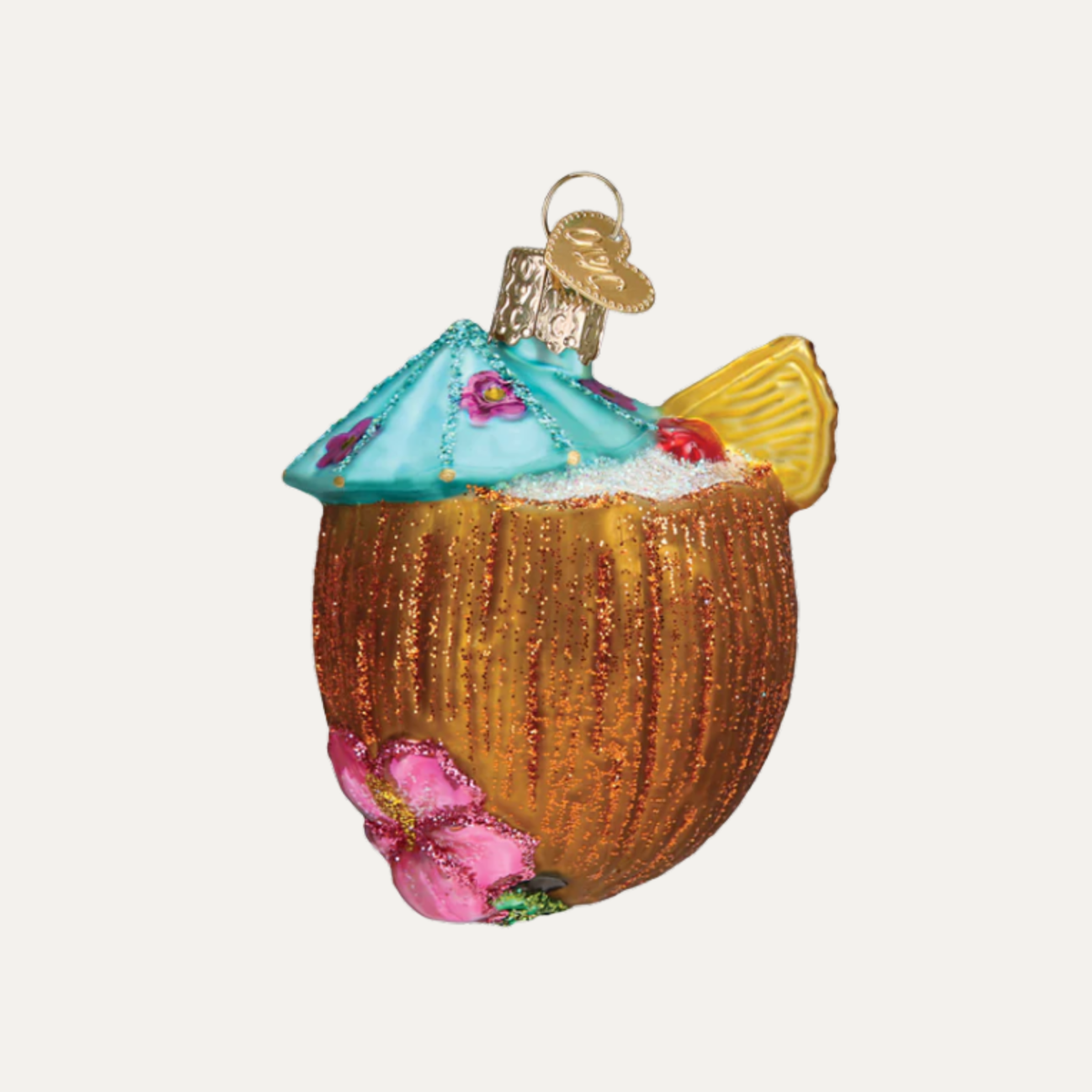 Tropical Coconut Drink Ornament