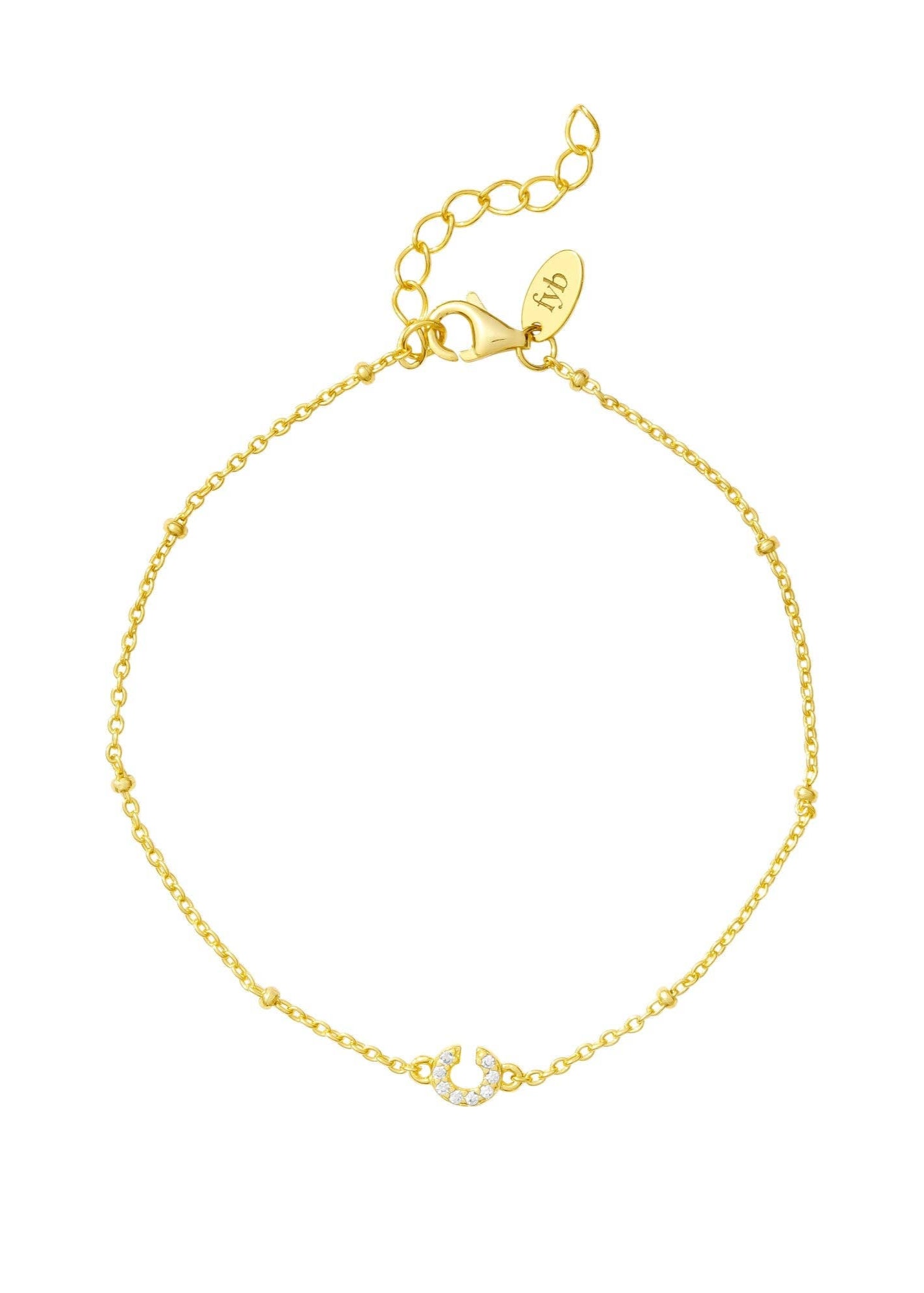 Petite Initial Chain Bracelet
