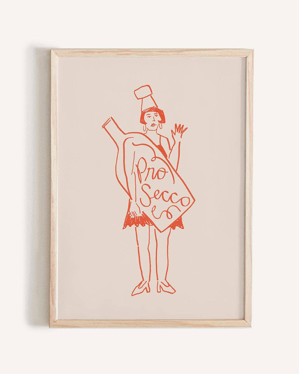 Miss Prosecco Mini Art Print