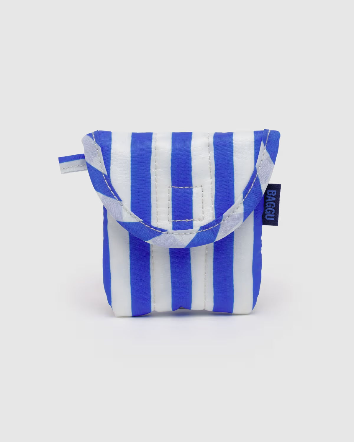 Puffy Earbuds Case | Blue Paited Stripe