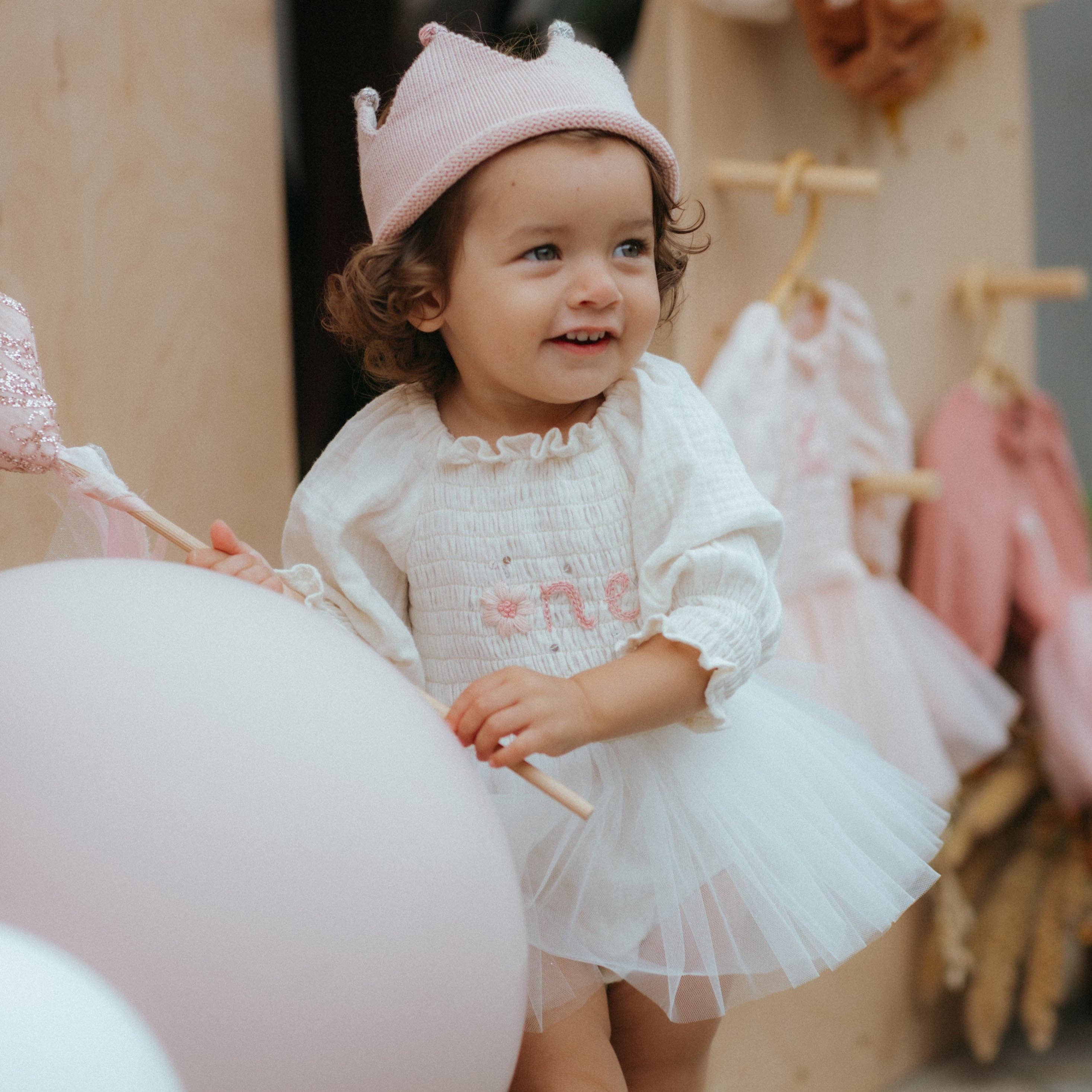 'One' Long Sleeve Tutu | Ivory