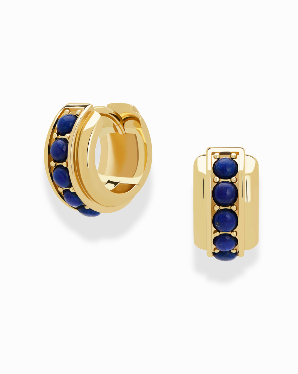 Evy Raised Lapis Lazuli Hoops