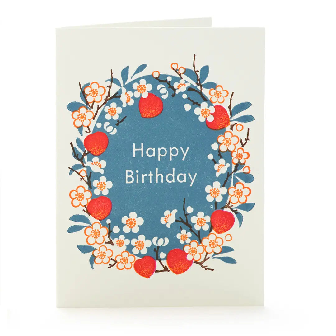 Peach Blossom Birthday Card