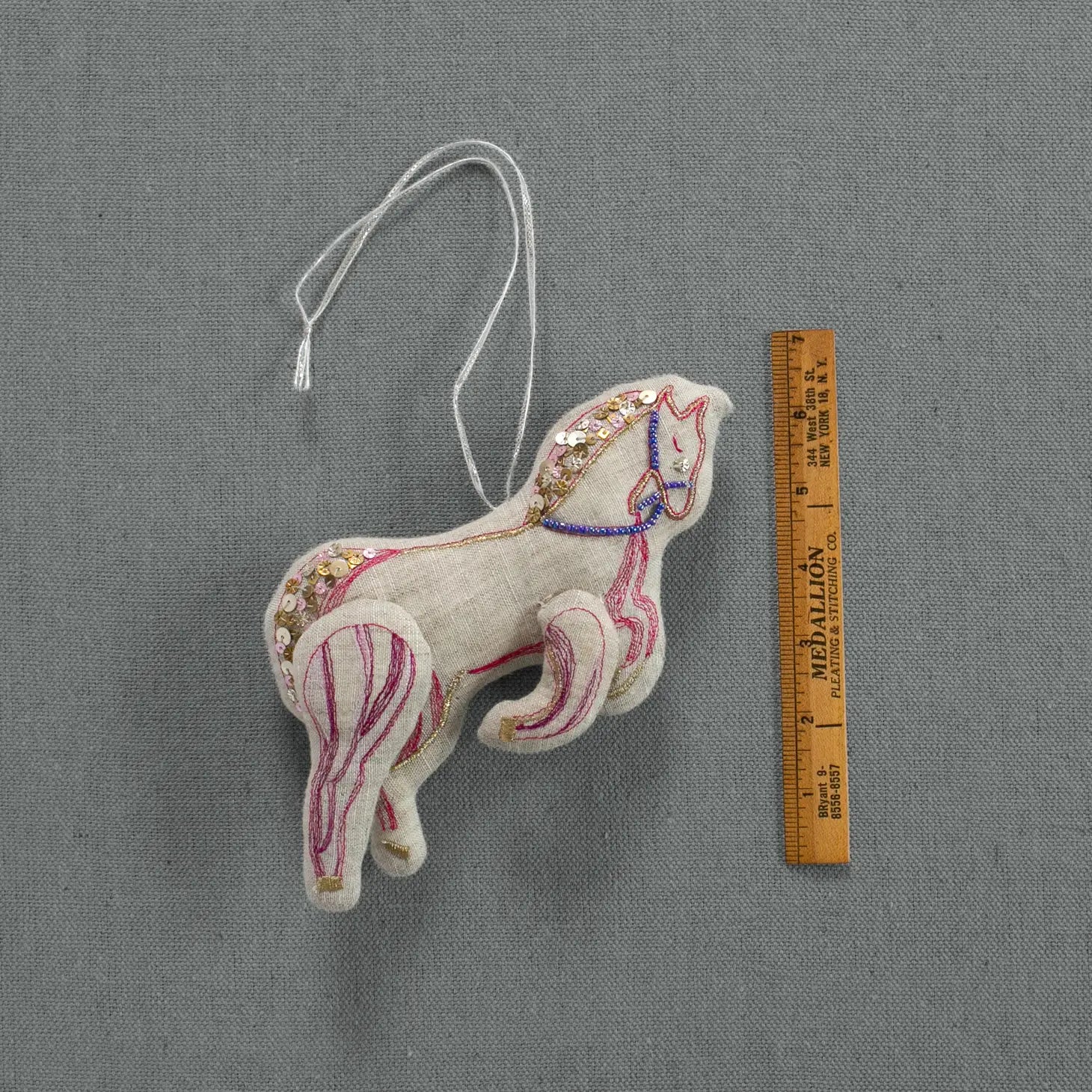 Cotton Carousel Pony Horse Ornament