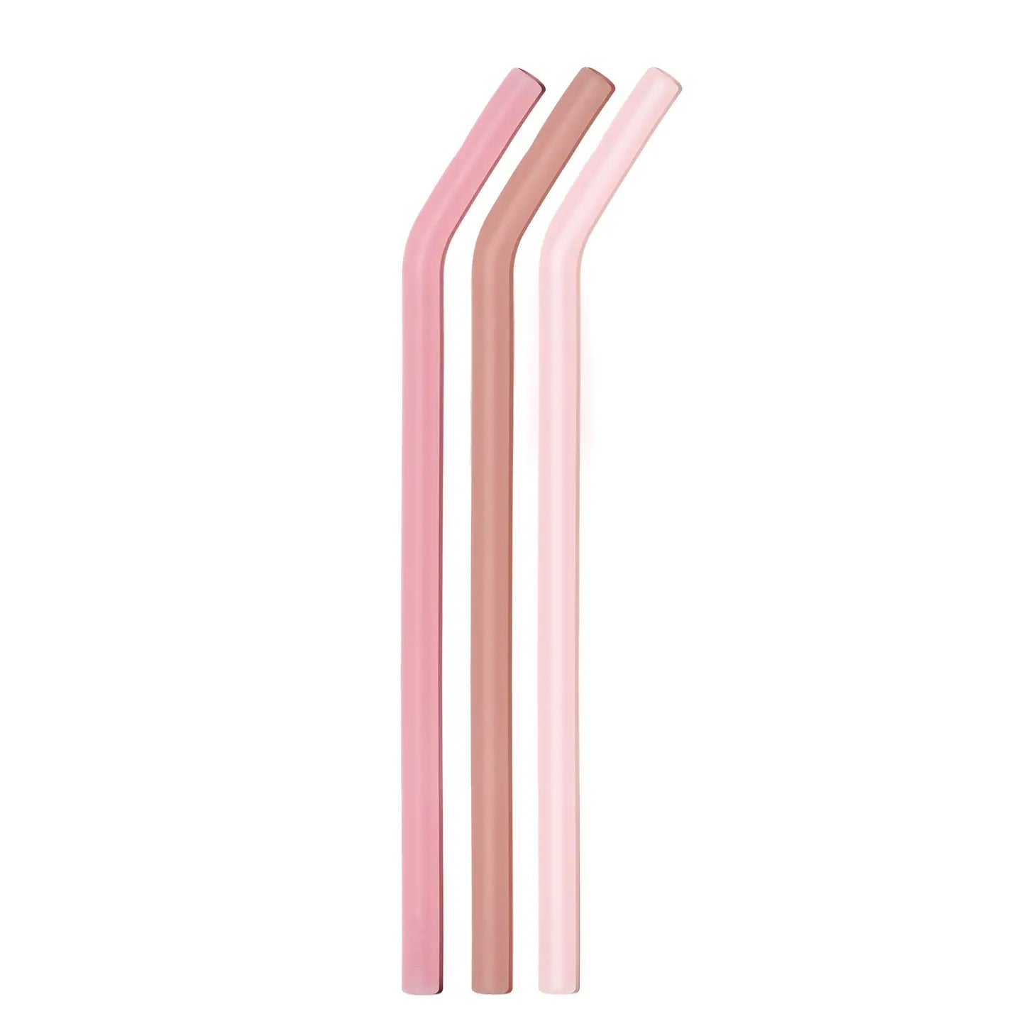 Bkr Champagne Pinks Straws 1L - Set of 3