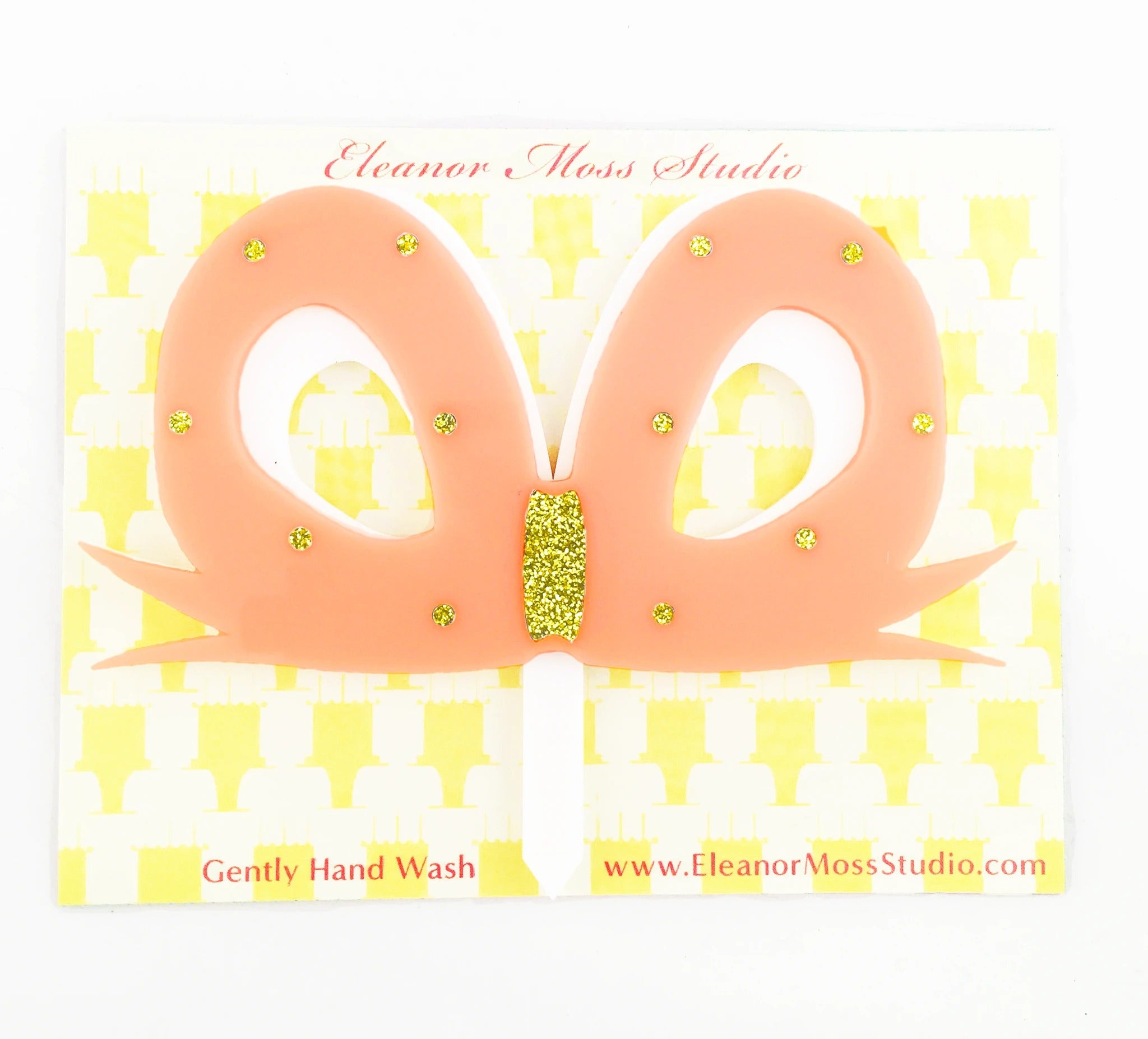 Bow Peach Cake Topper