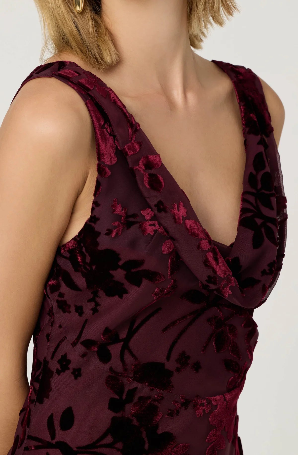 Floris Burnout Floral Maxi Dress