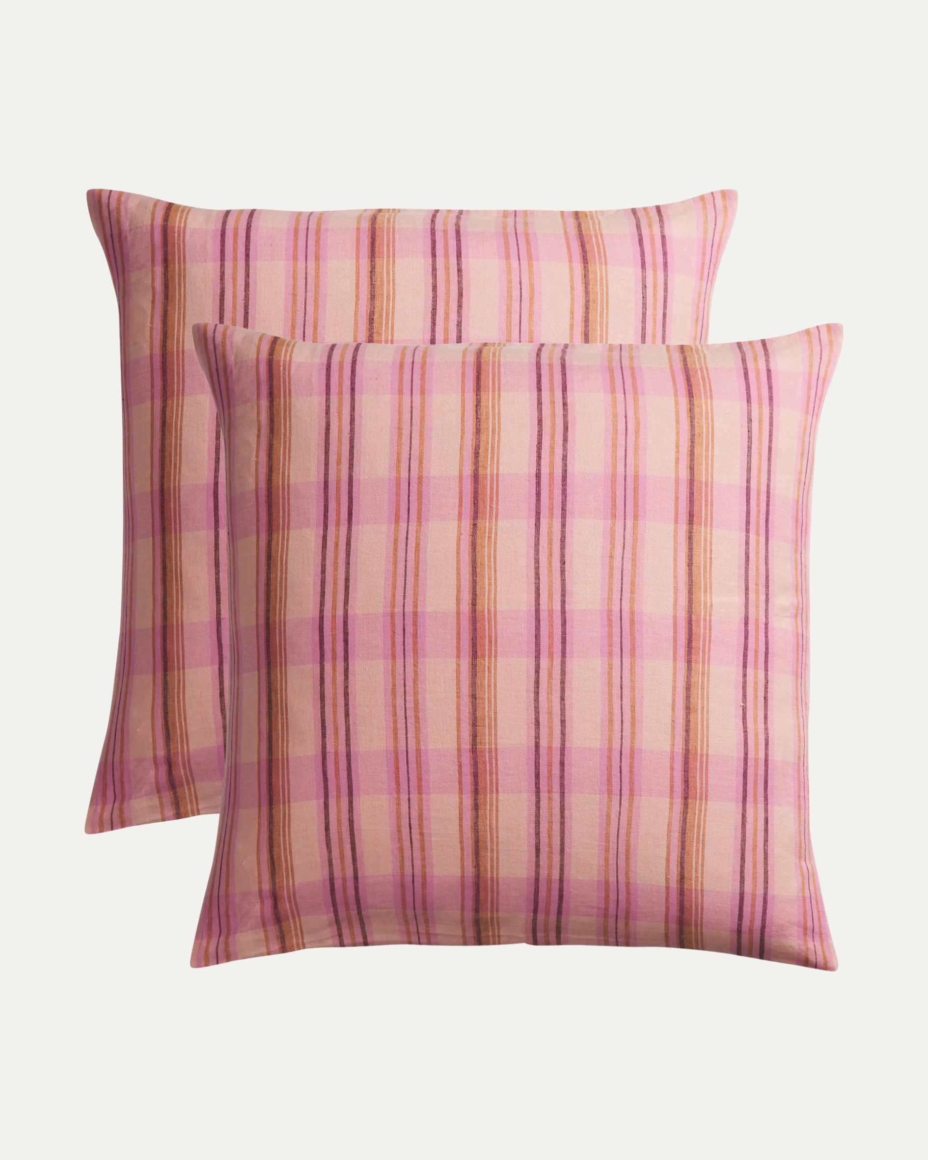 Nicolette Linen Euro Pillowcase Pair | Poudre