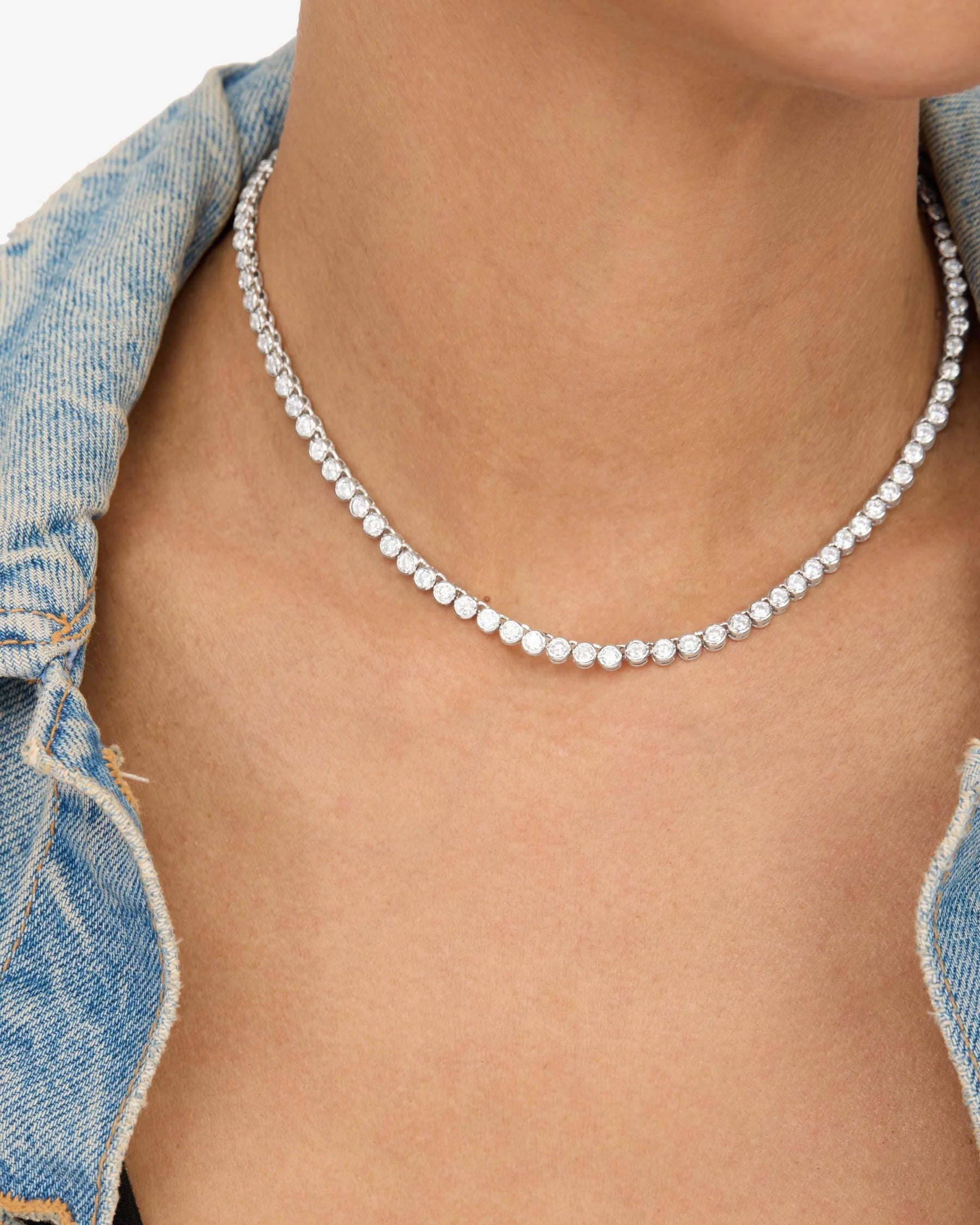 Baroness Tennis Necklace | Silver