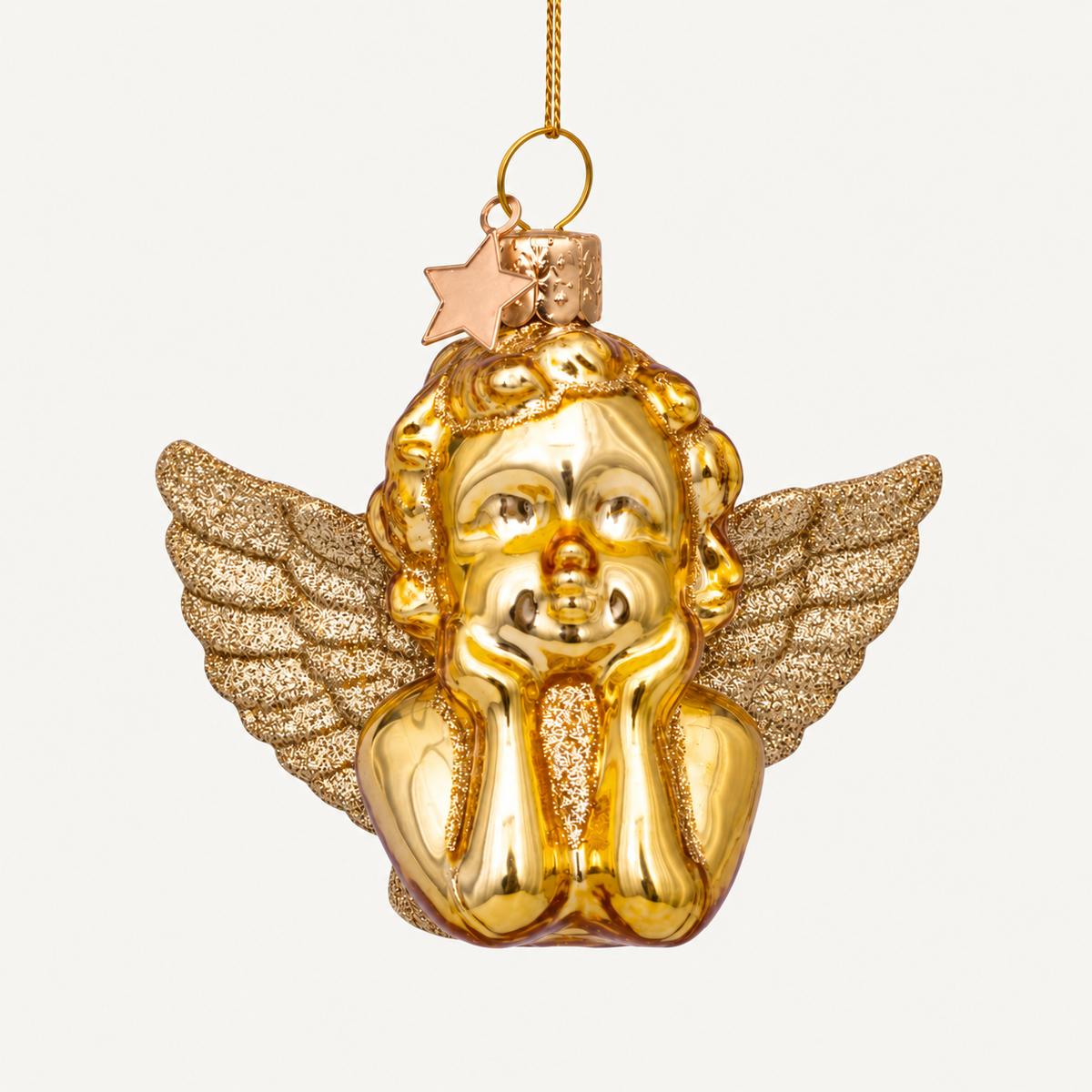 Shiny Gold Angel Ornament