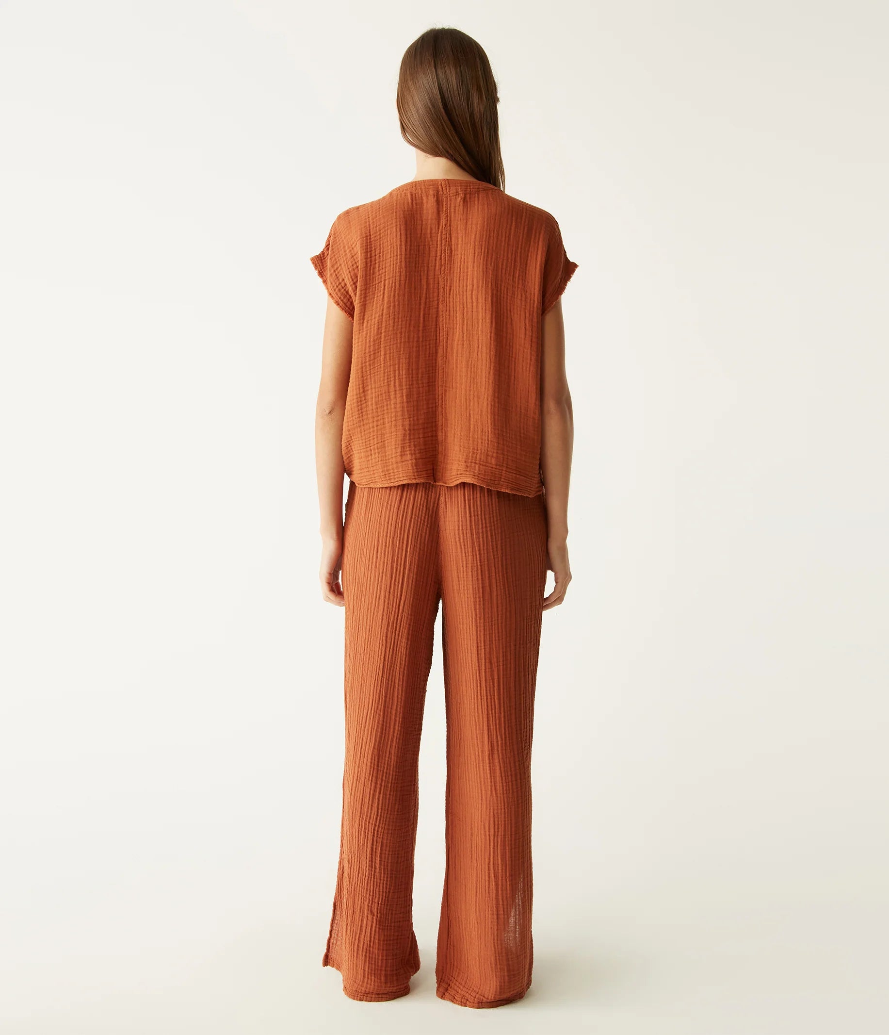 Jovi Gauze Pant in Toffee