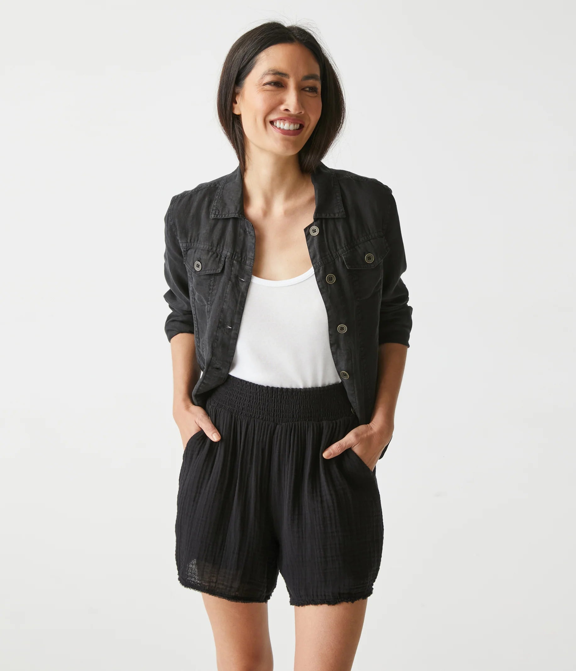 Sia Gauze Shorts | Black