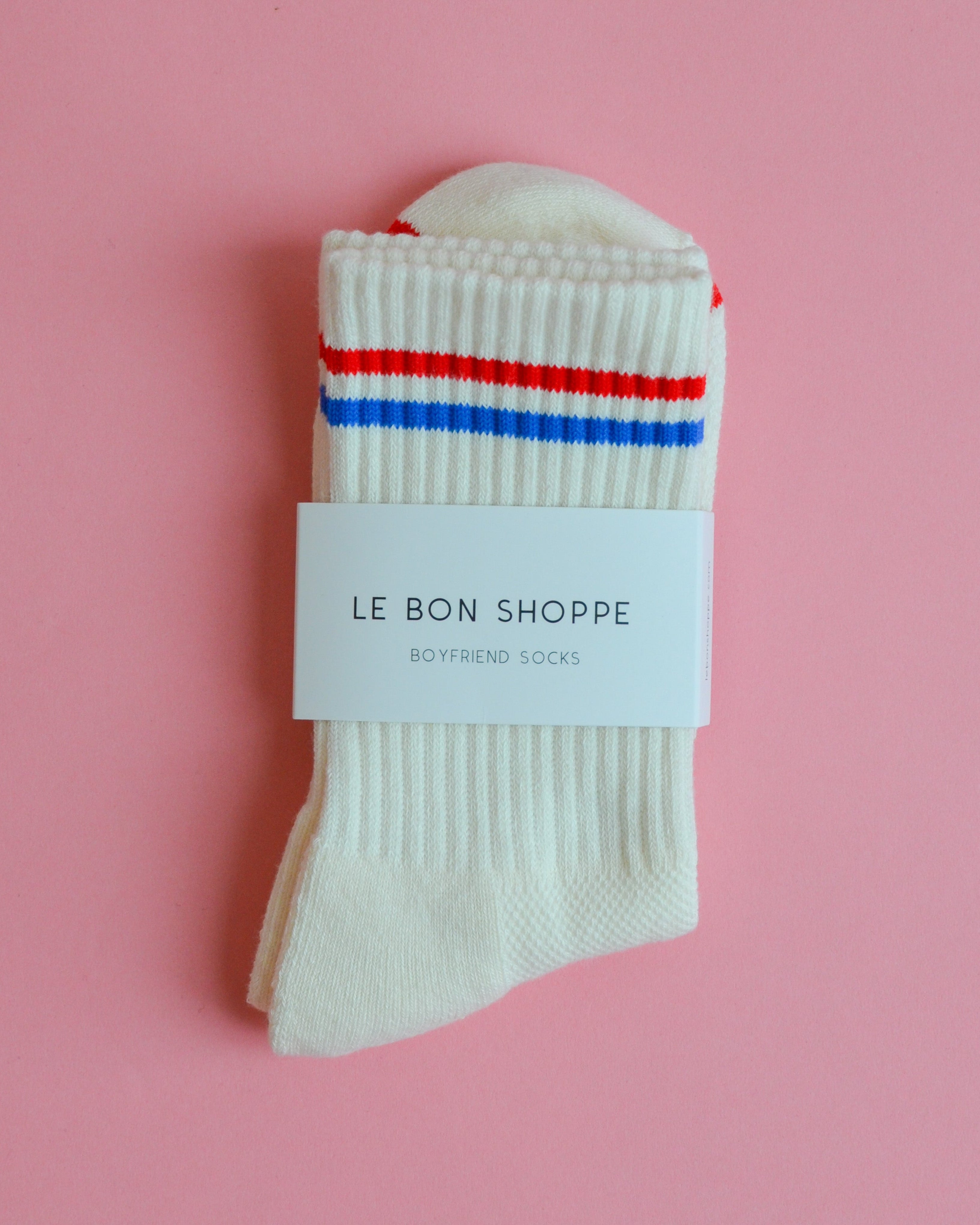 Boyfriend Socks in Milk