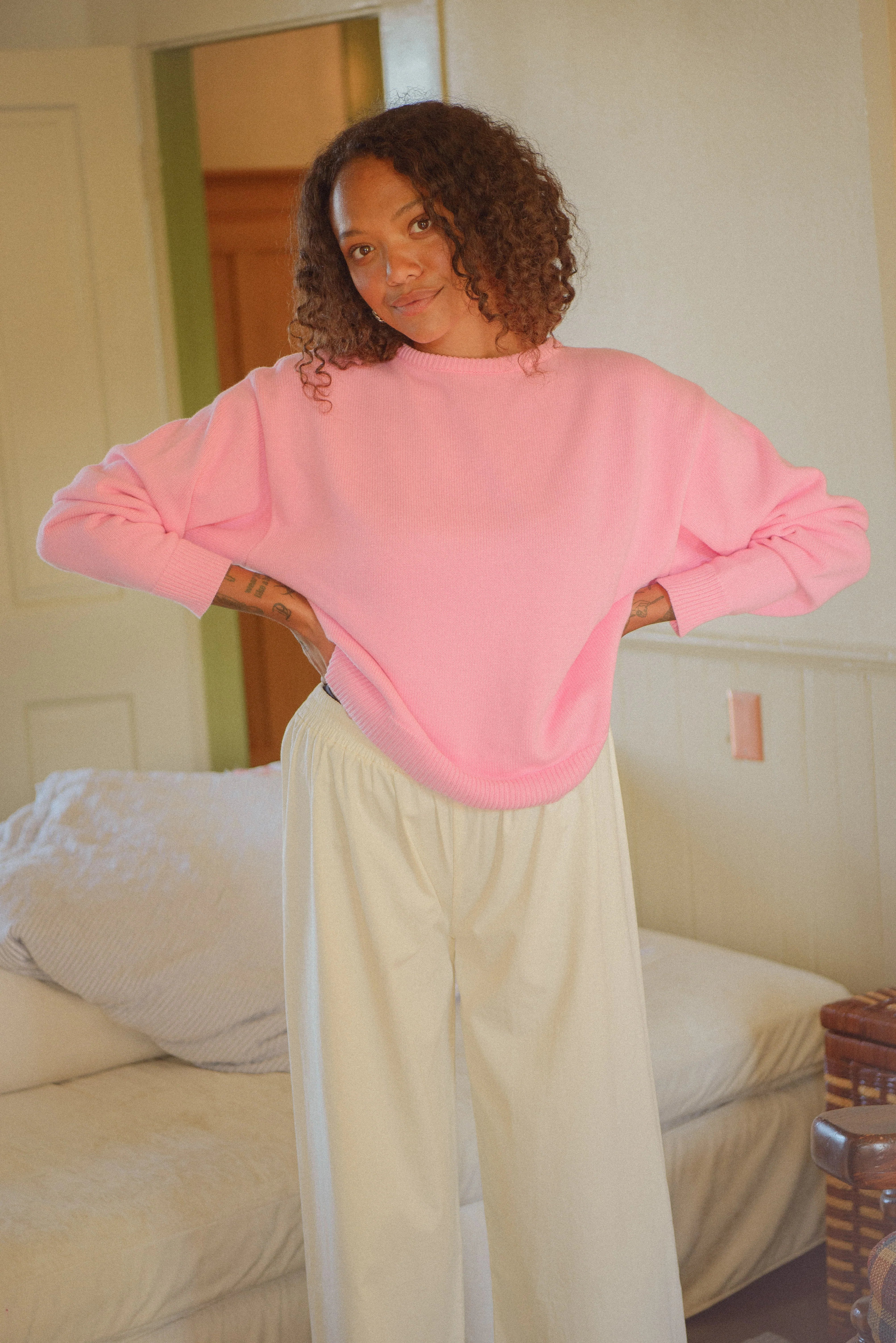 I Can't Believe It's Not Vintage Crewneck | Bubblegum