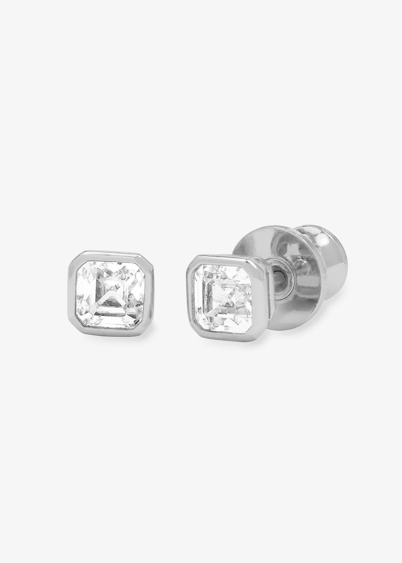 Duchess 4mm Bezel Studs | Silver